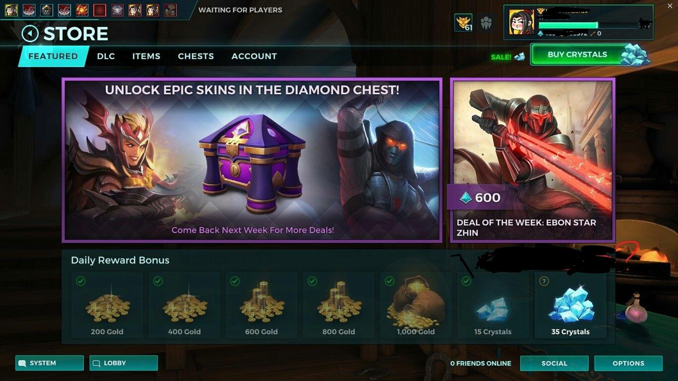 When you spent 80 for Zhin Ebon Star skin on Galaxy Chest but they