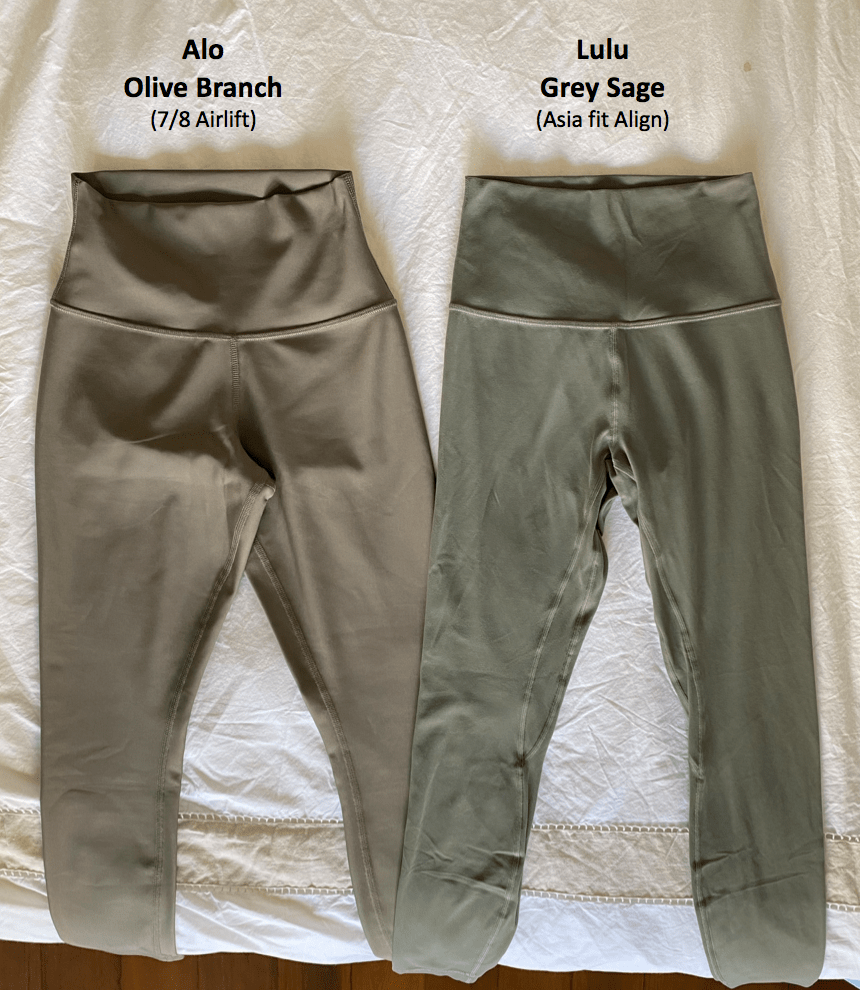 alo yoga sizing compared to lululemon