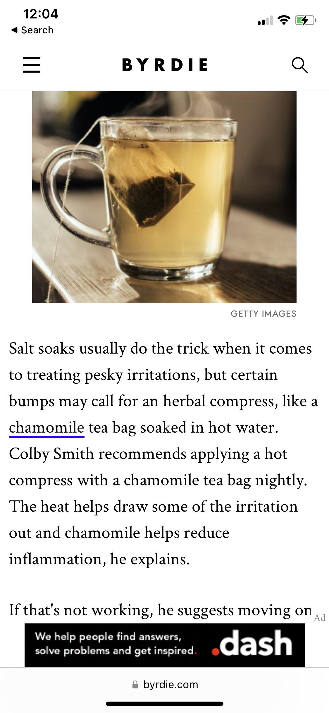 What do you think about camomile tea for piercing bumps ? r/piercing