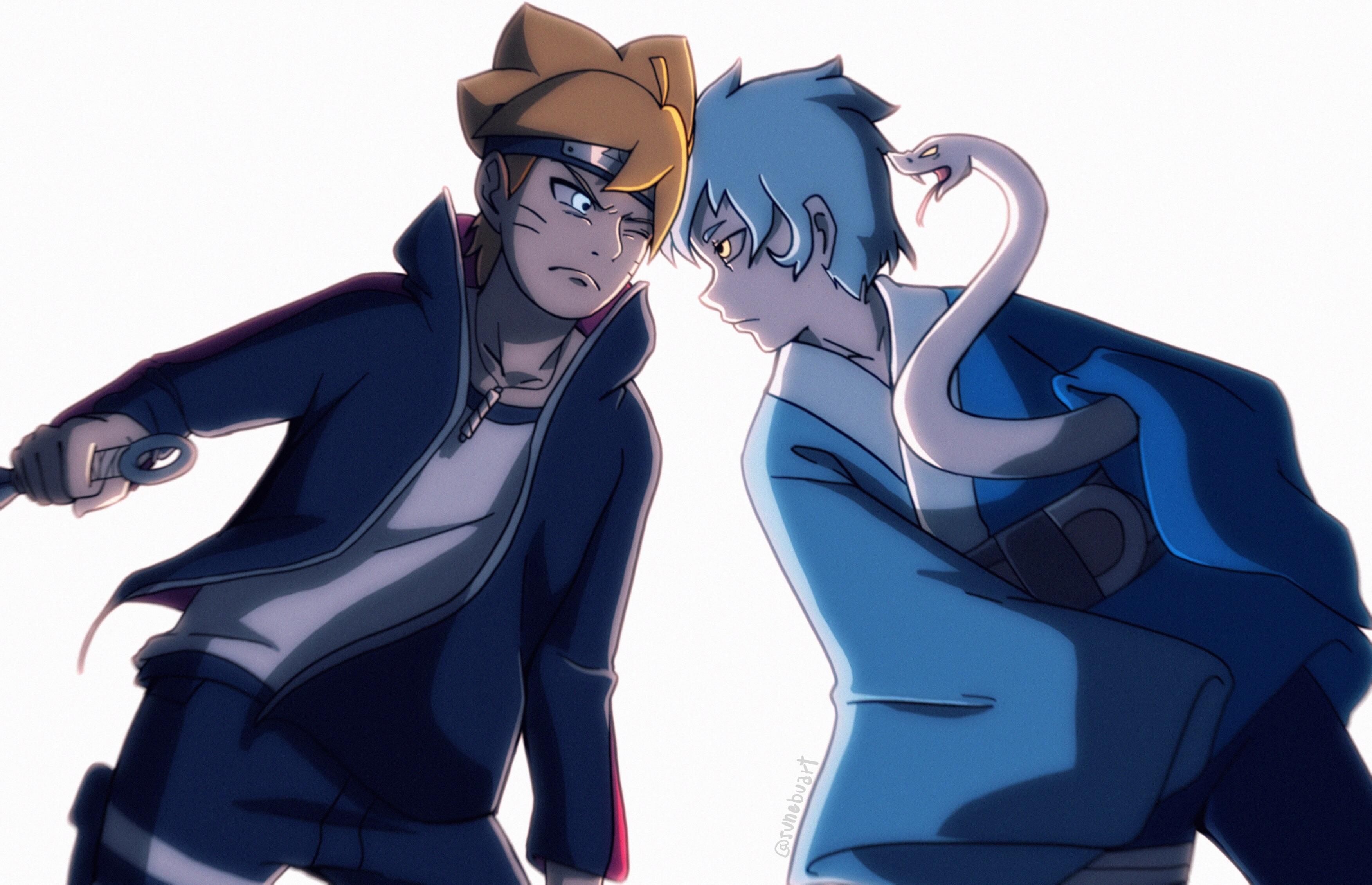 Just made a Boruto vs Mitsuki fanart Naruto