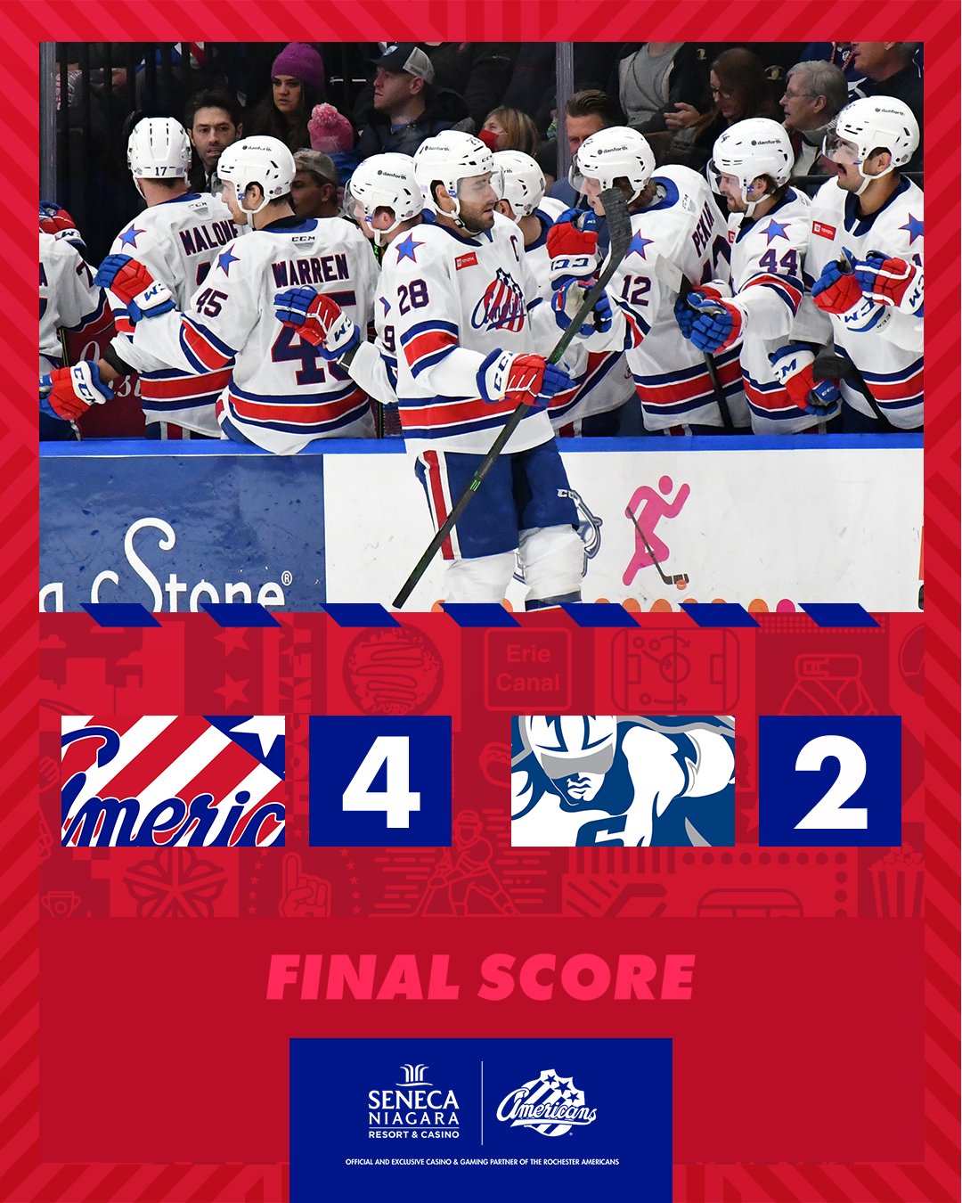 Final from Rochester, Amerks win both of their games in the back to