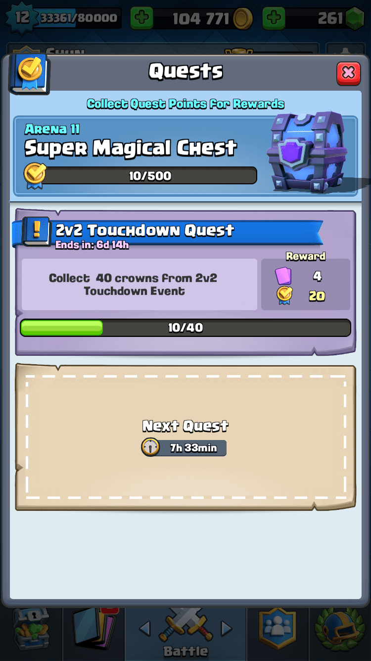 SuperMagicalChest for my next quest reward r/ClashRoyale