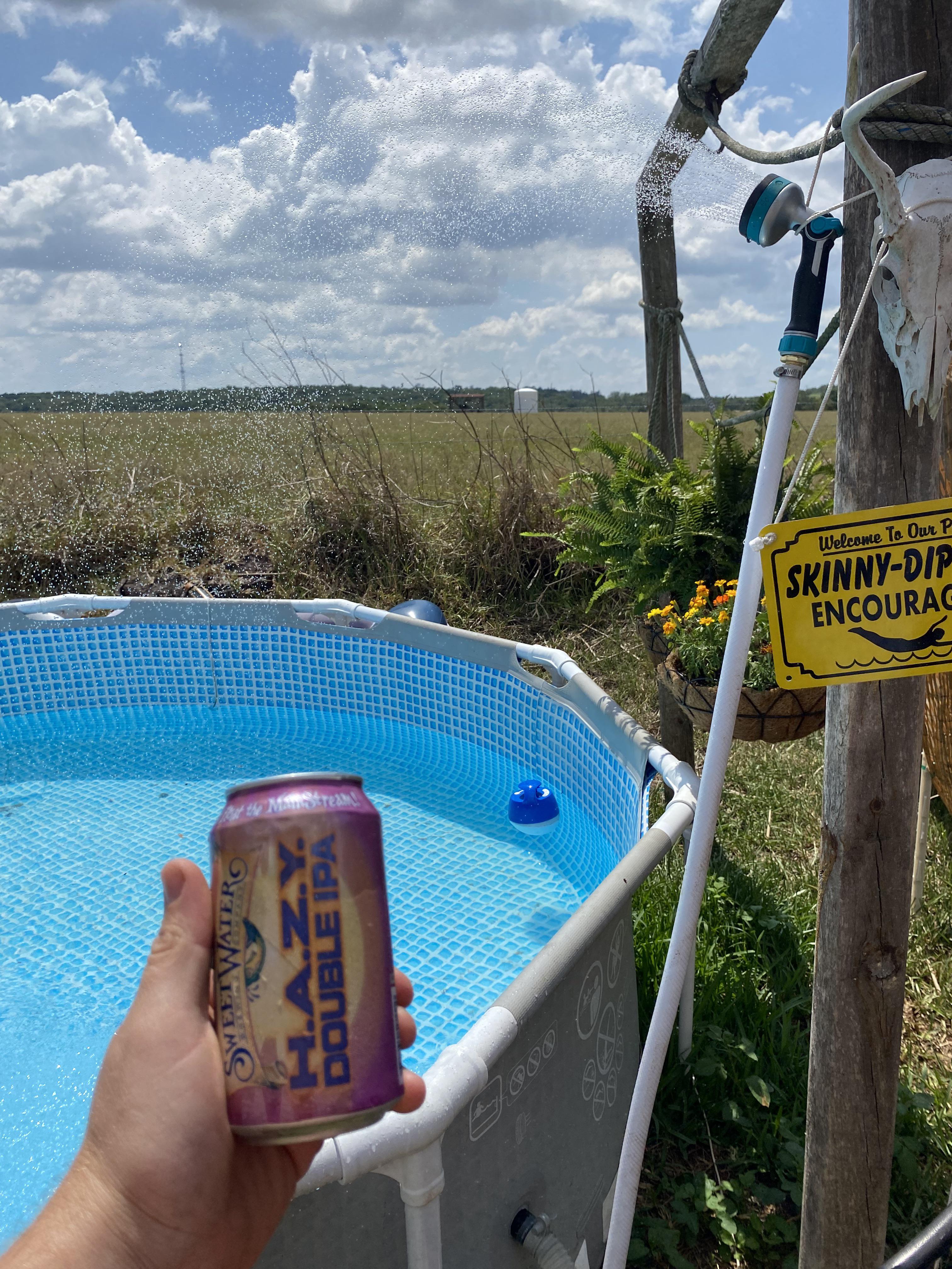 Day drinking in my redneck outdoor shower r/drunk