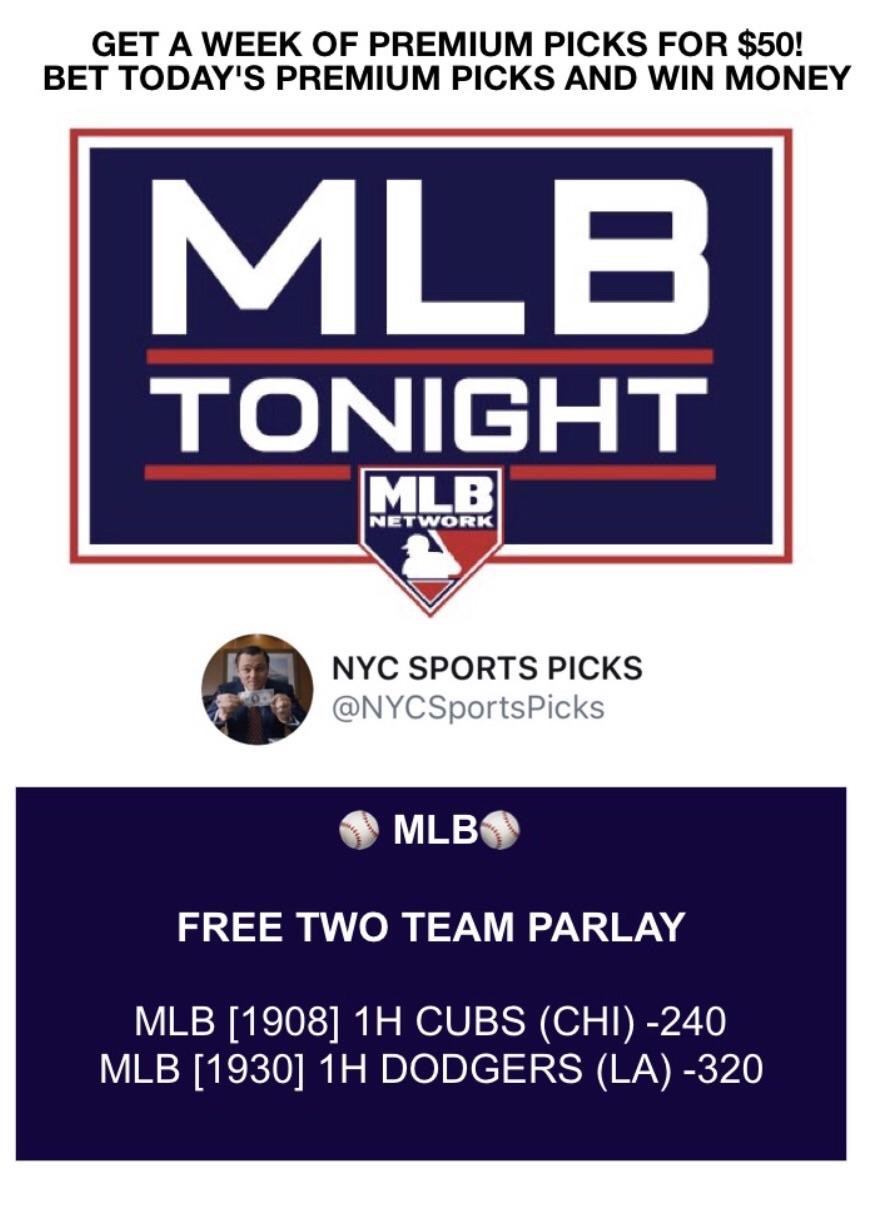 TONIGHTS FREE MLB PARLAY EASY WINNER r/sportsbetting