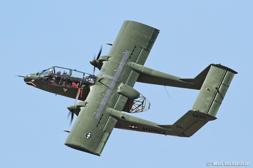 The North American Rockwell OV-10 Bronco is an American twin-turboprop