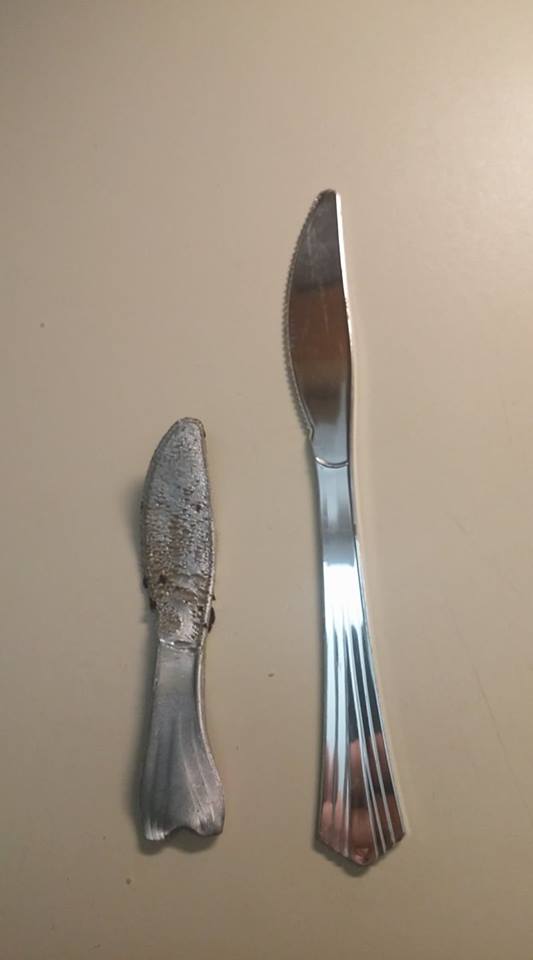 Accidentally put a plastic knife in the oven next to my dinner. it