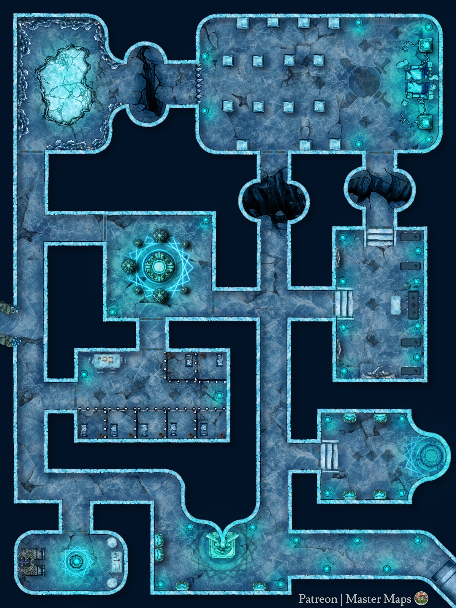 Ice Dungeon [30x40] r/battlemaps