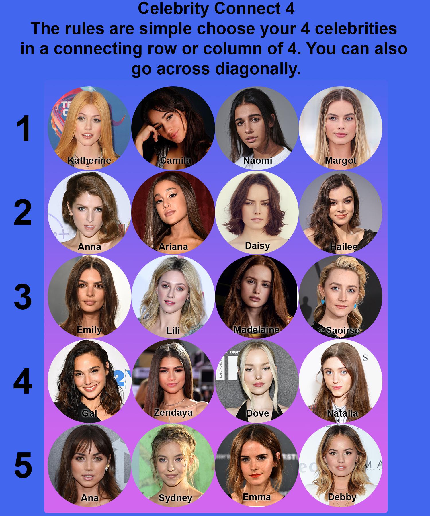 Celeb connect 4 r/CelebEconomy