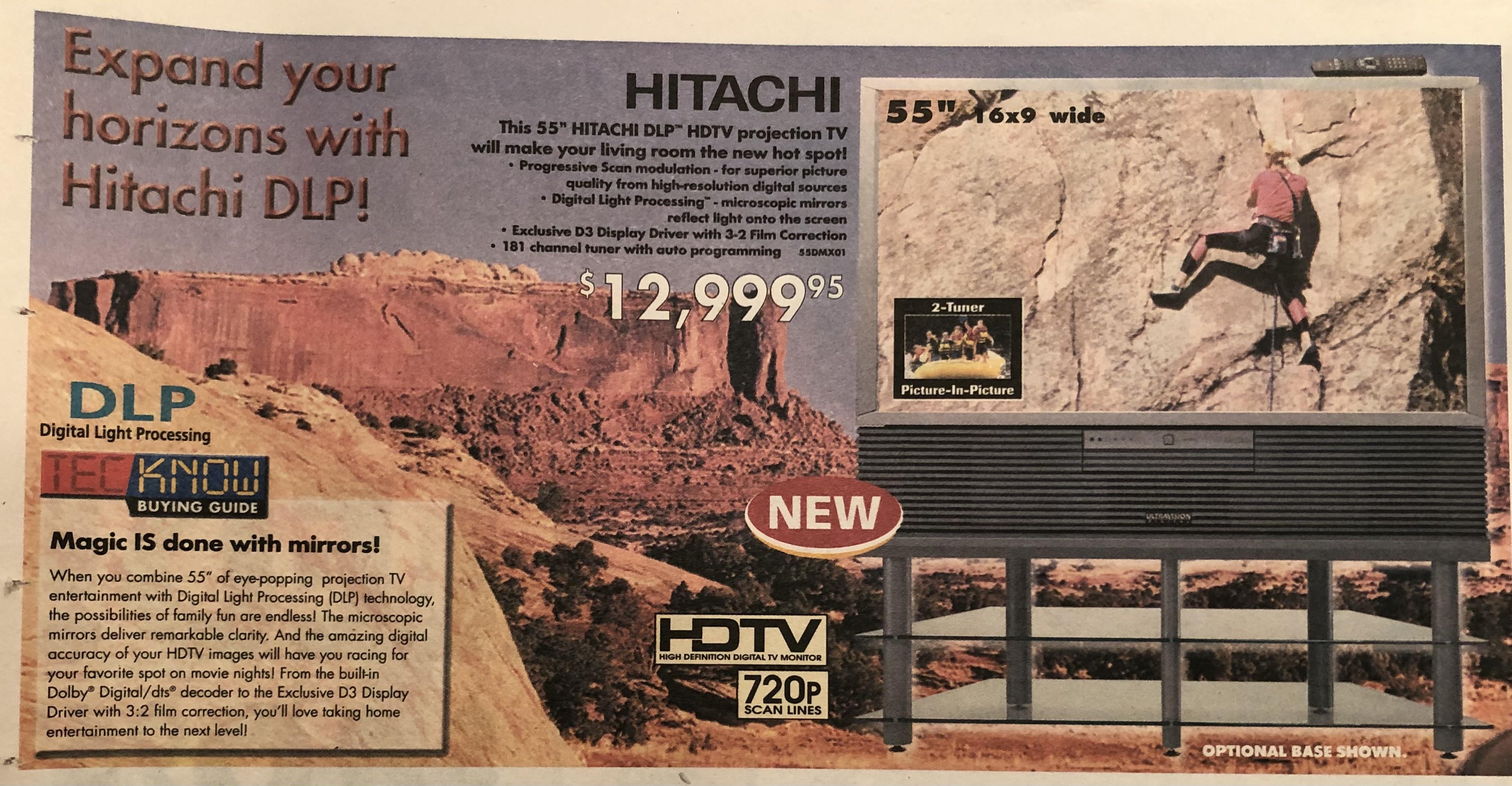 The most expensive TV from a Audio King paper ad from 2001 r
