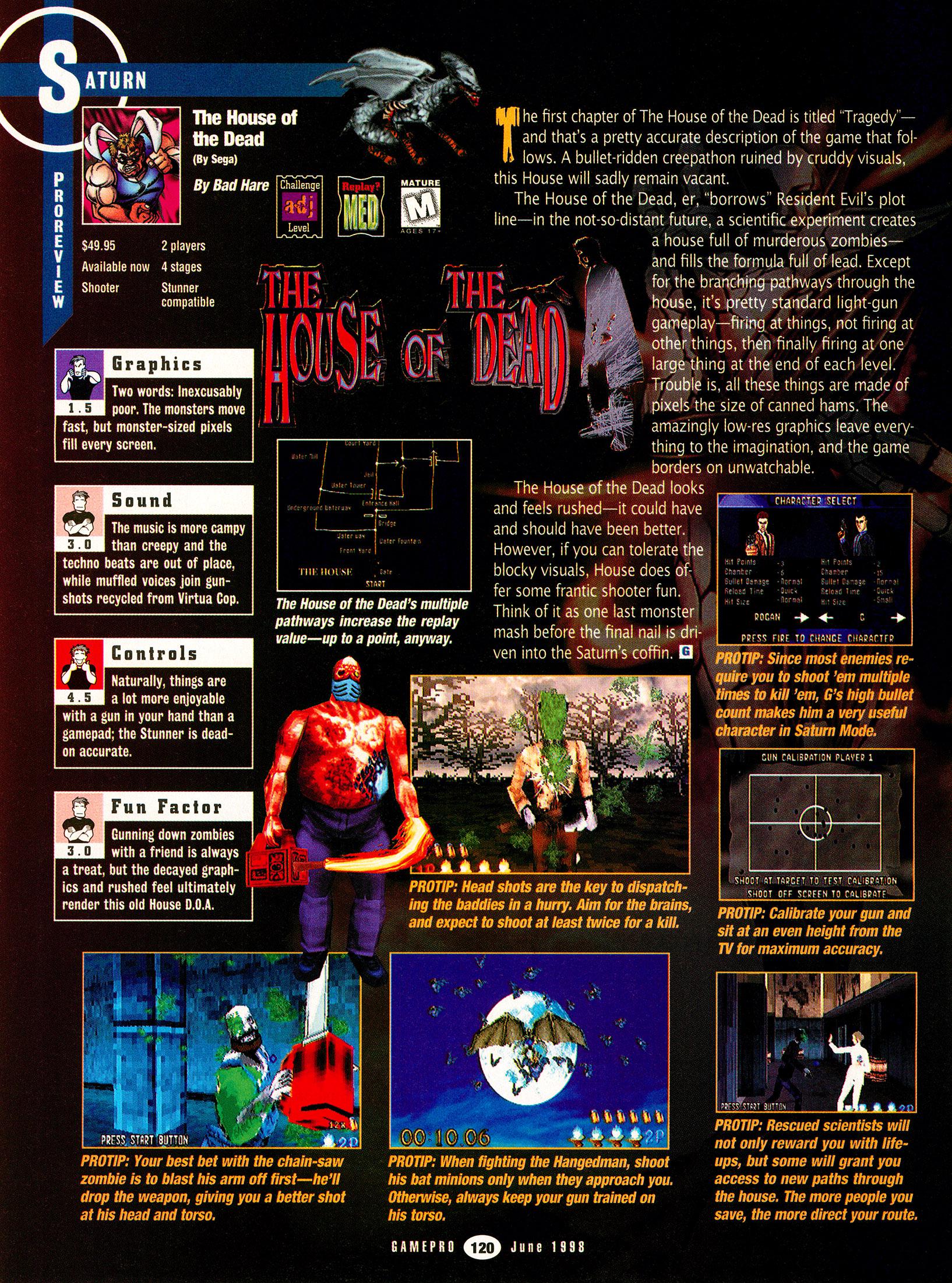 House of The Dead Review (Gamepro 117 June, 1998) r/SegaSaturn