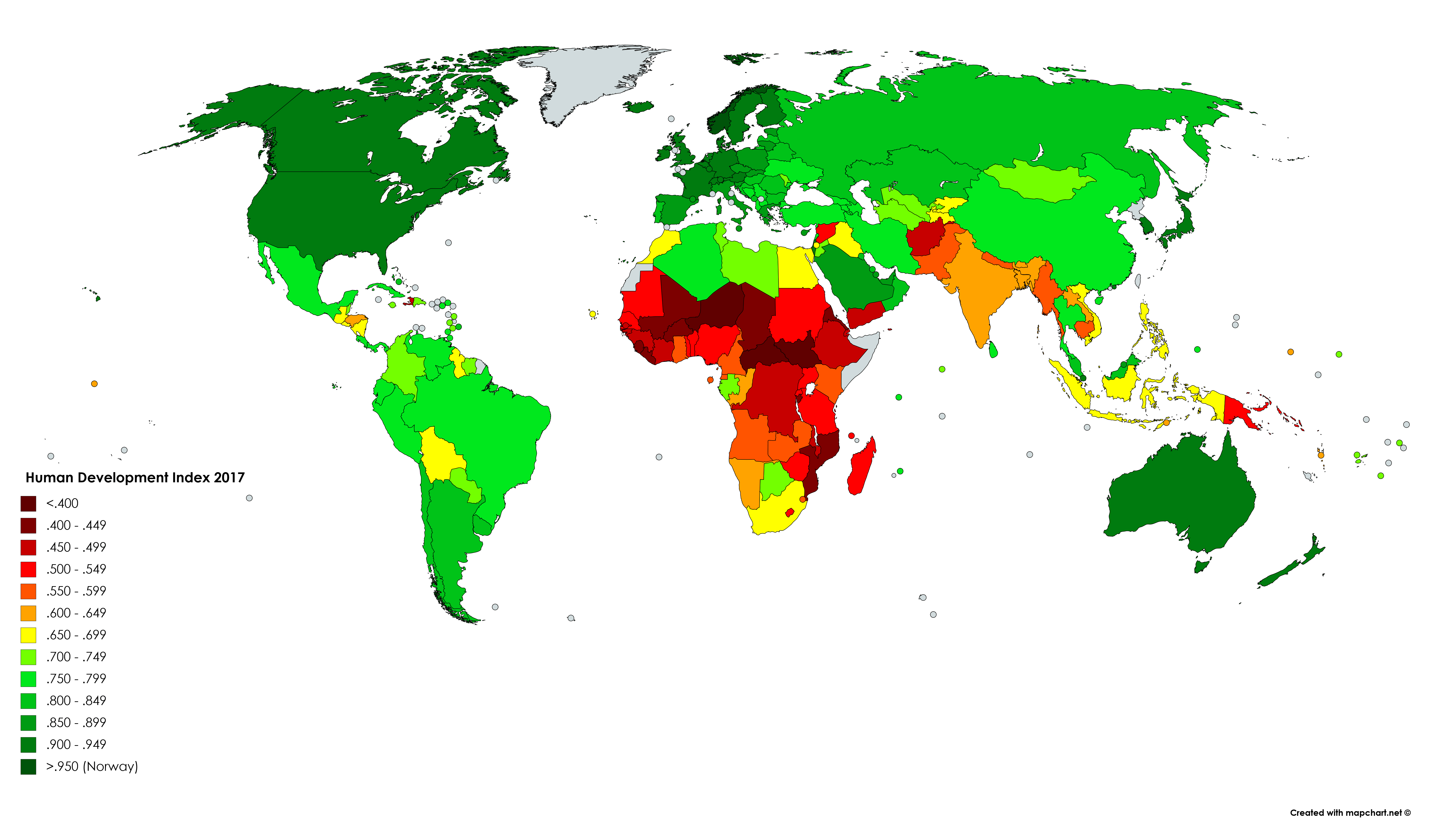 Human Development Index (2017) r/MapPorn