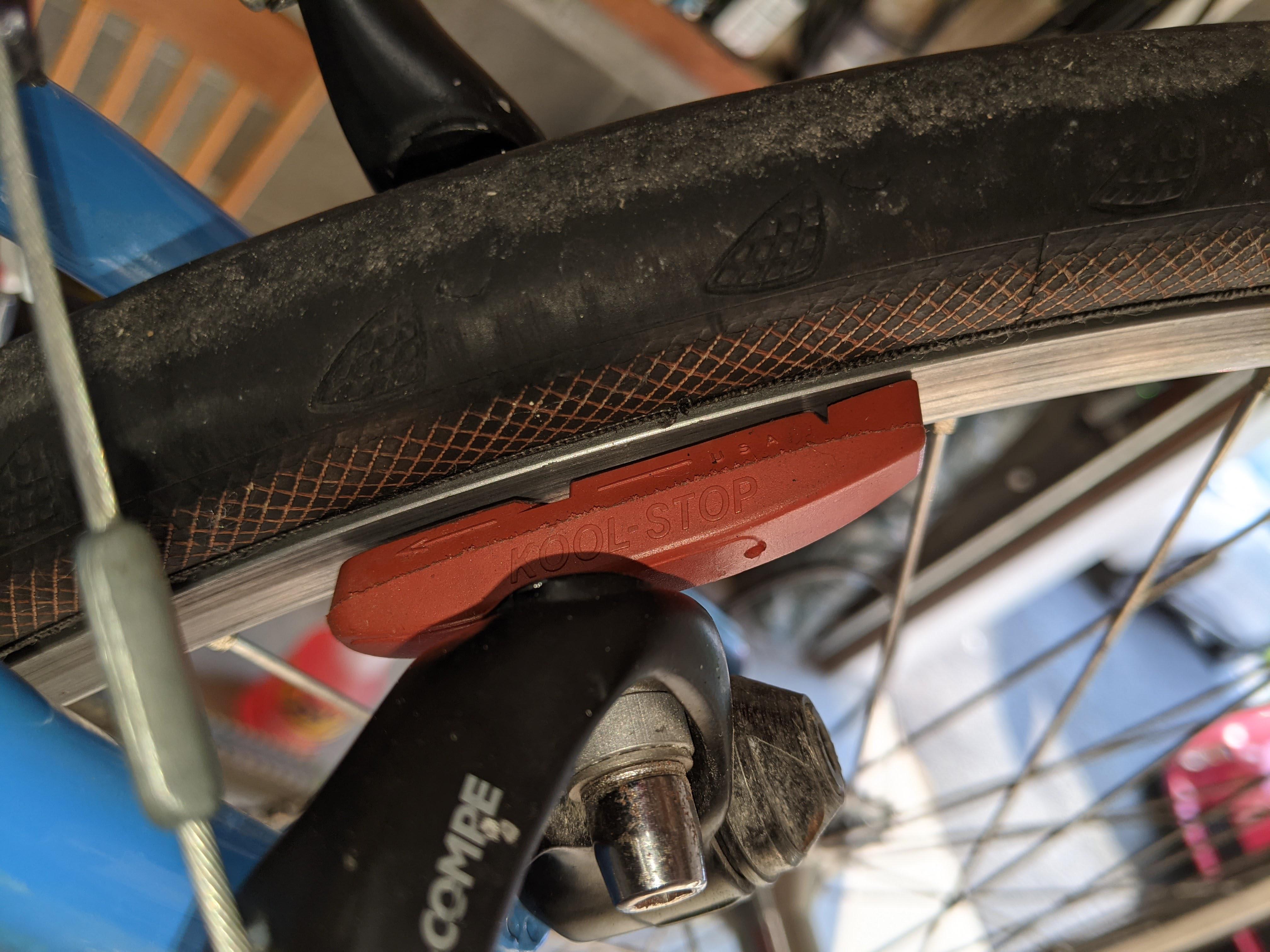 Kool Stop Canti Brake Pads doesn't the protruding "tail" work opposite