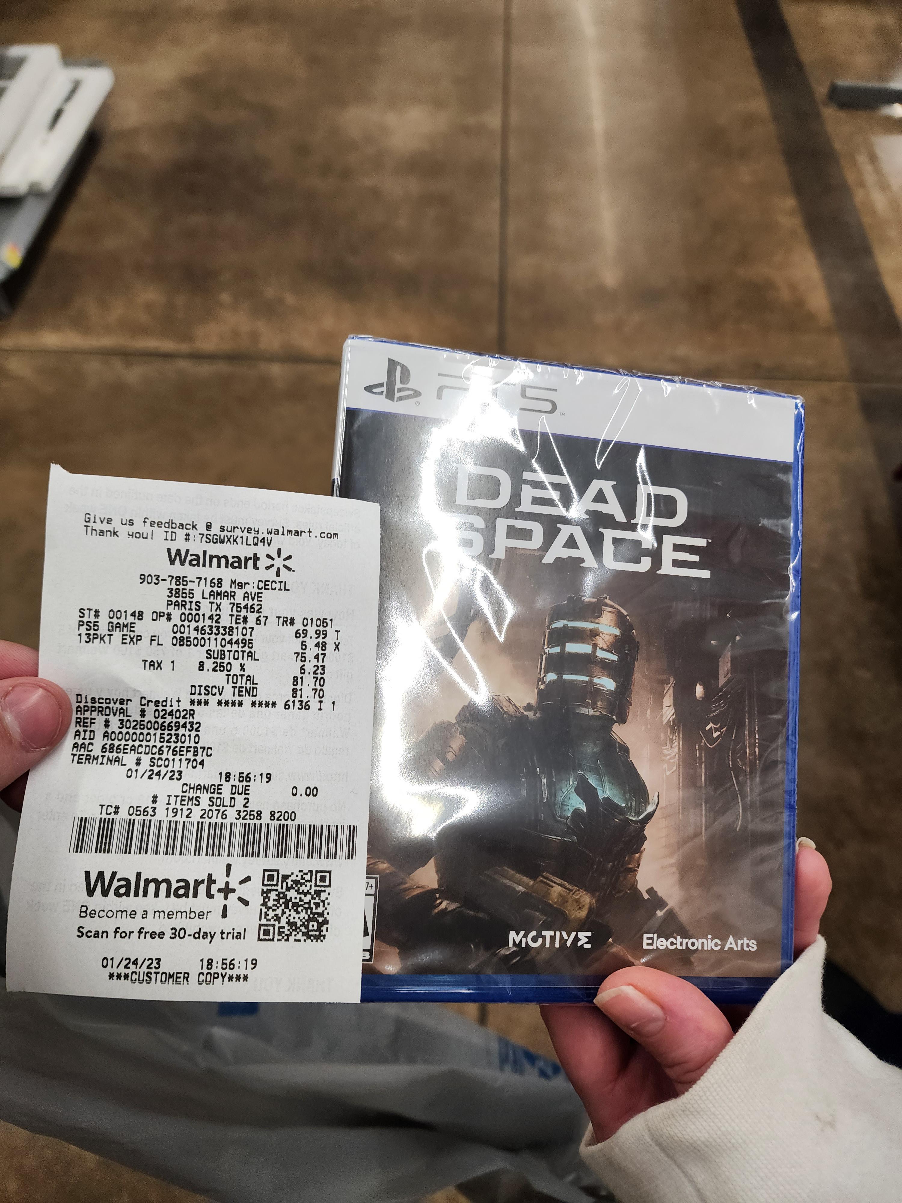 WALMART SELLING DEADSPACE PS5 r/DeadSpace