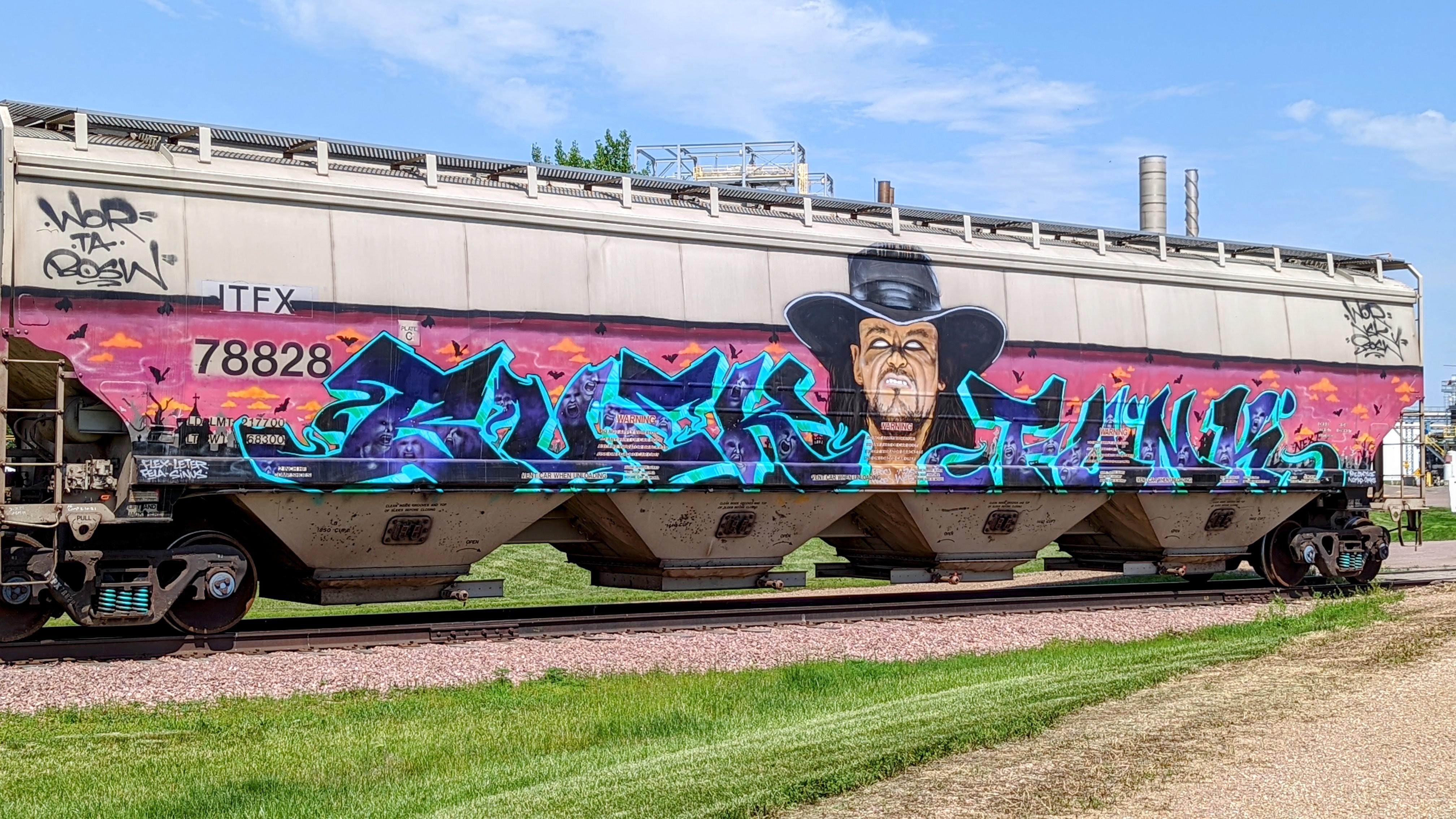 [OC] Some of the better train graffiti I've seen r/pics