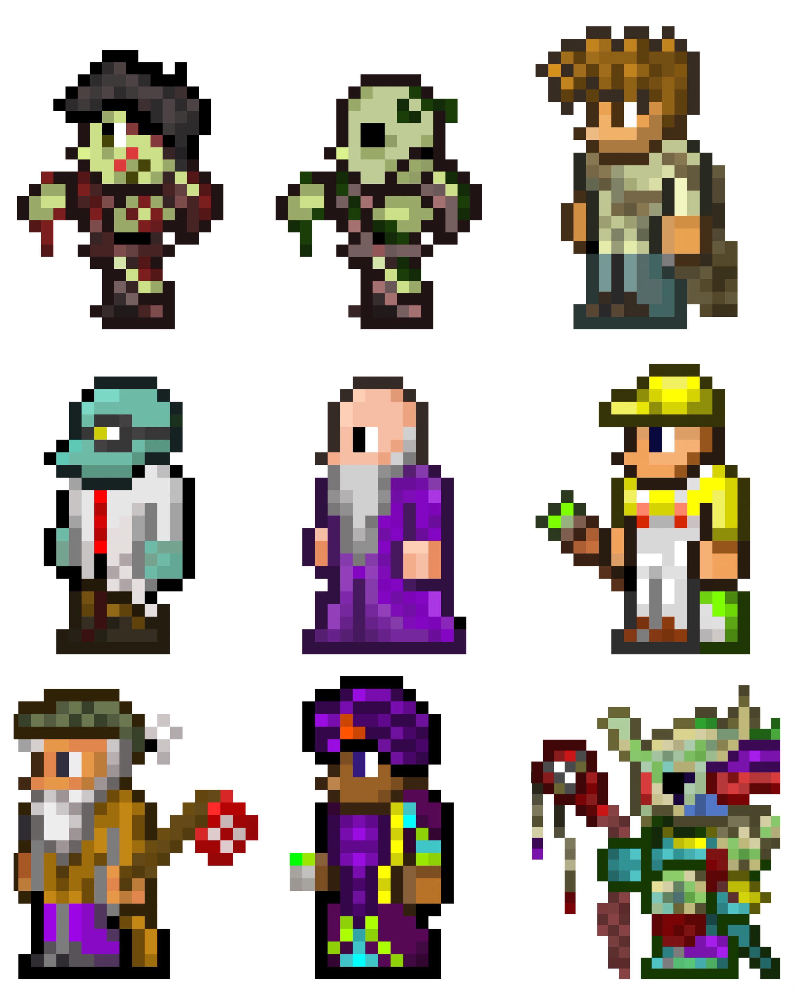 I remade some terraria merchants and zombies r/Terraria