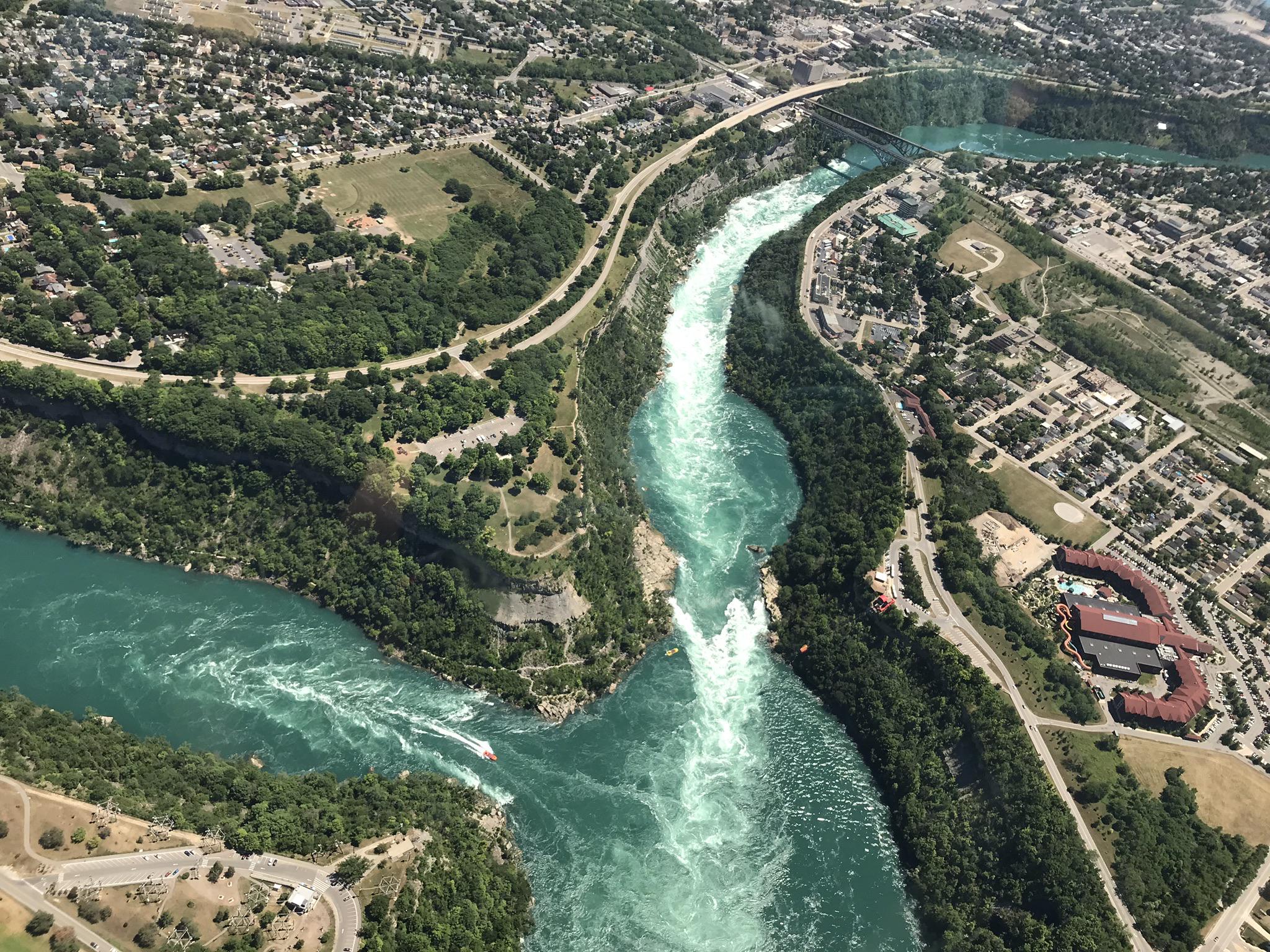 In a helicopter over Niagara Falls pics