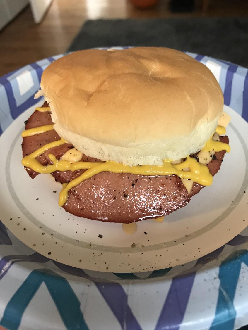 A classic fried bologna sandwich r/eatsandwiches