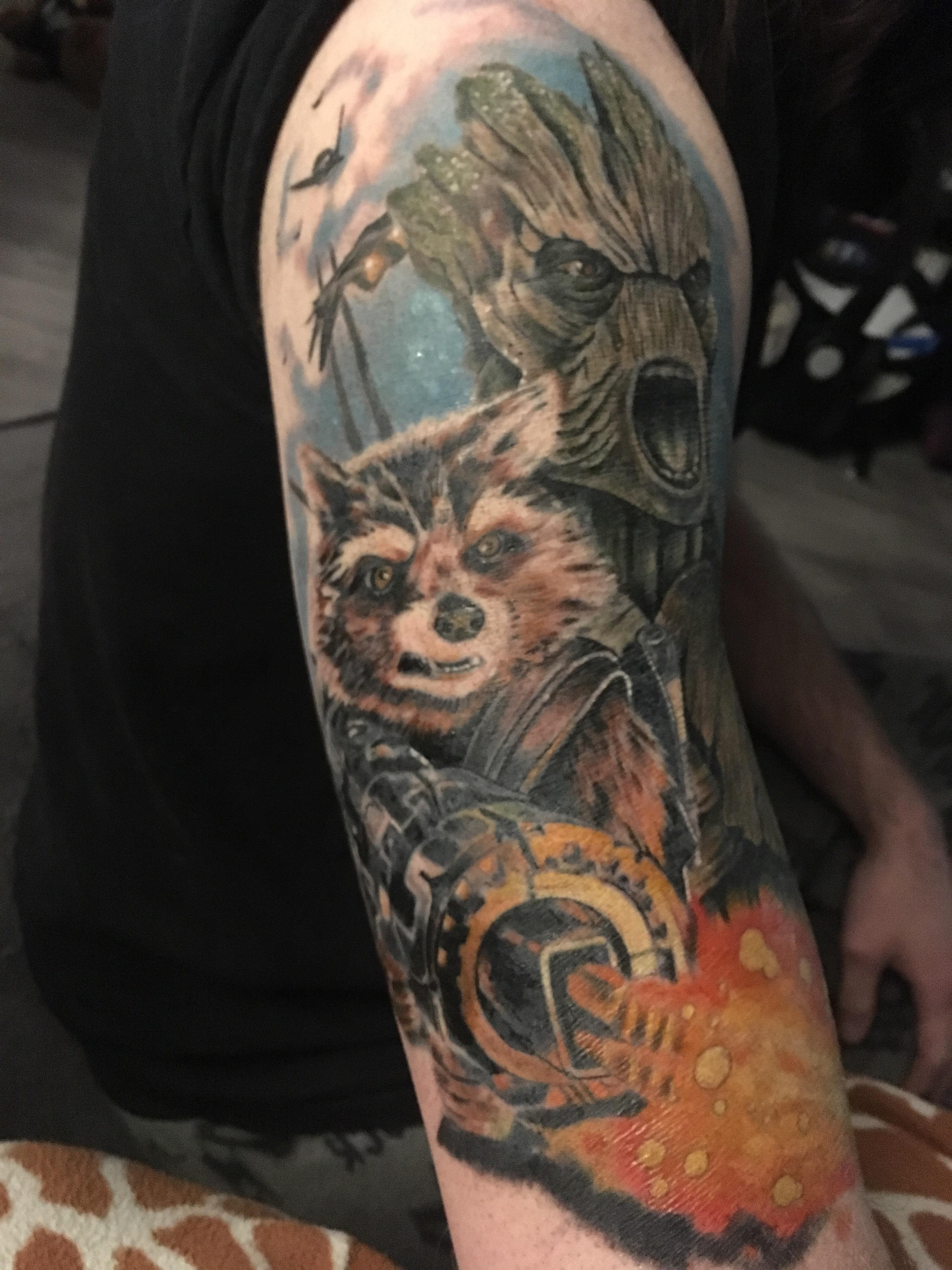 My guardians tattoo is nearly finished. I’m so happy with it. r