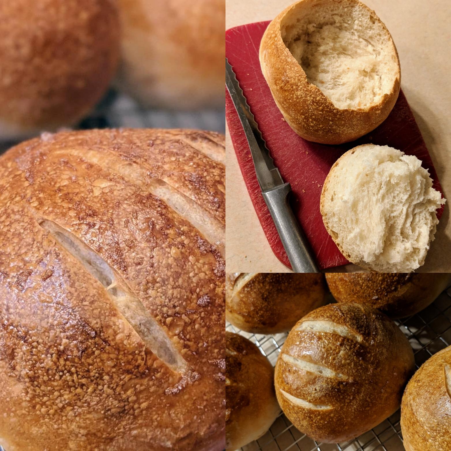 Bread bowls for dinner... r/Sourdough