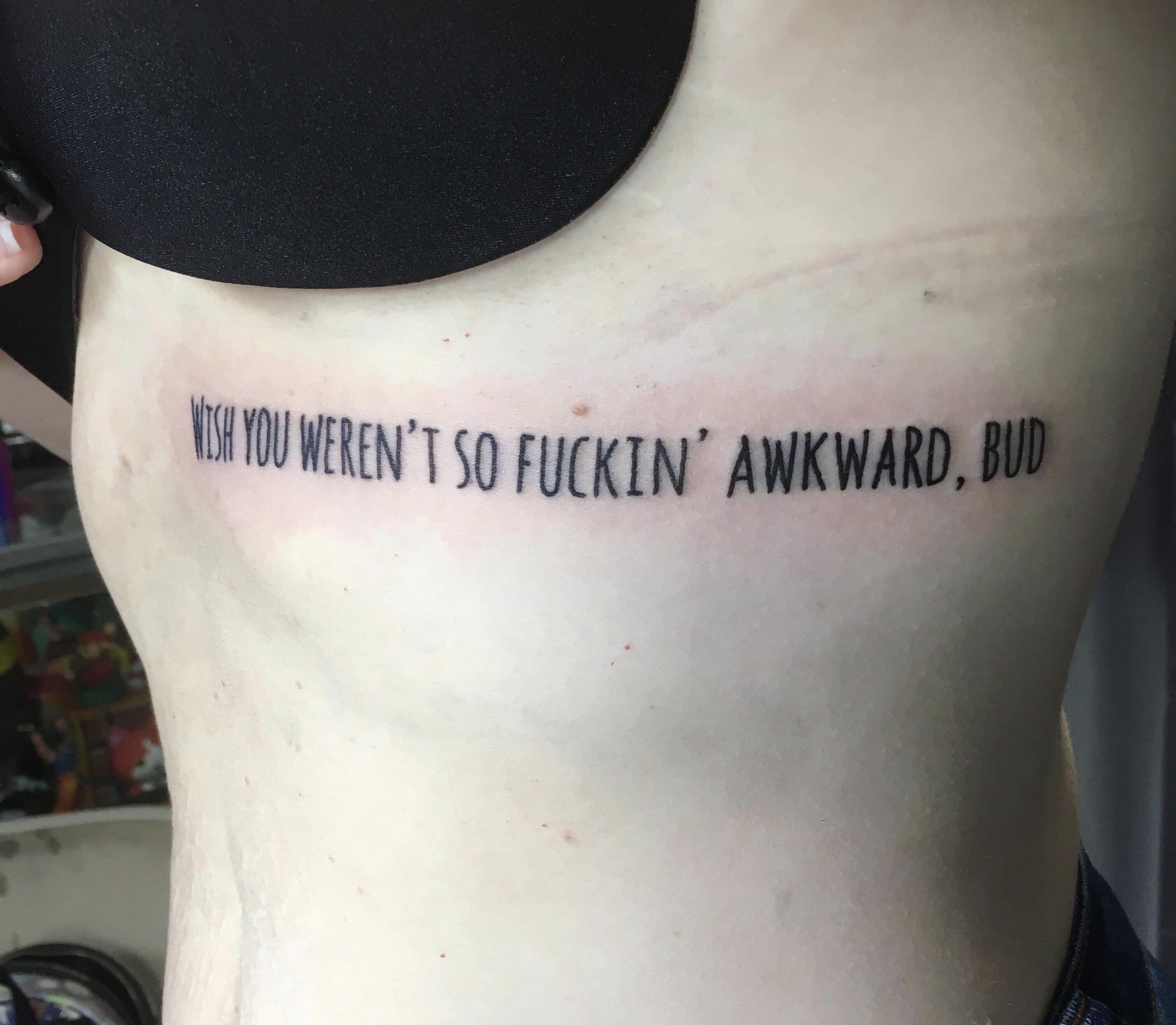 So you got a matching tattoo with your best friend the other dayyy
