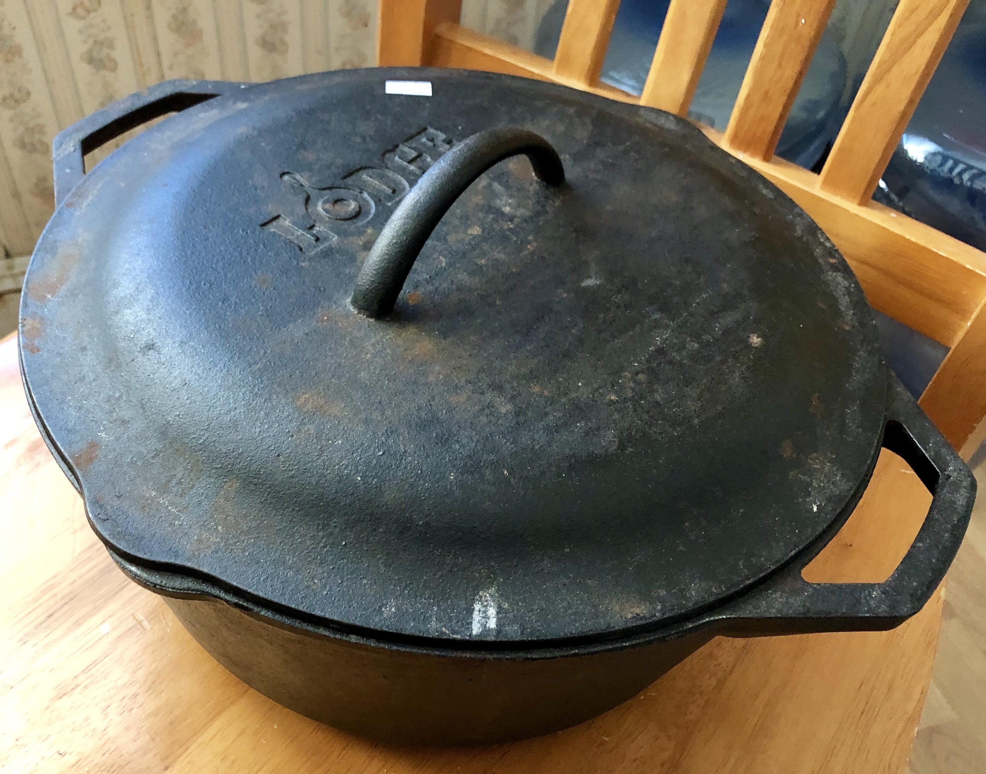 Finally found a piece of cast iron at my thrift shop, Lodge 7qt Dutch