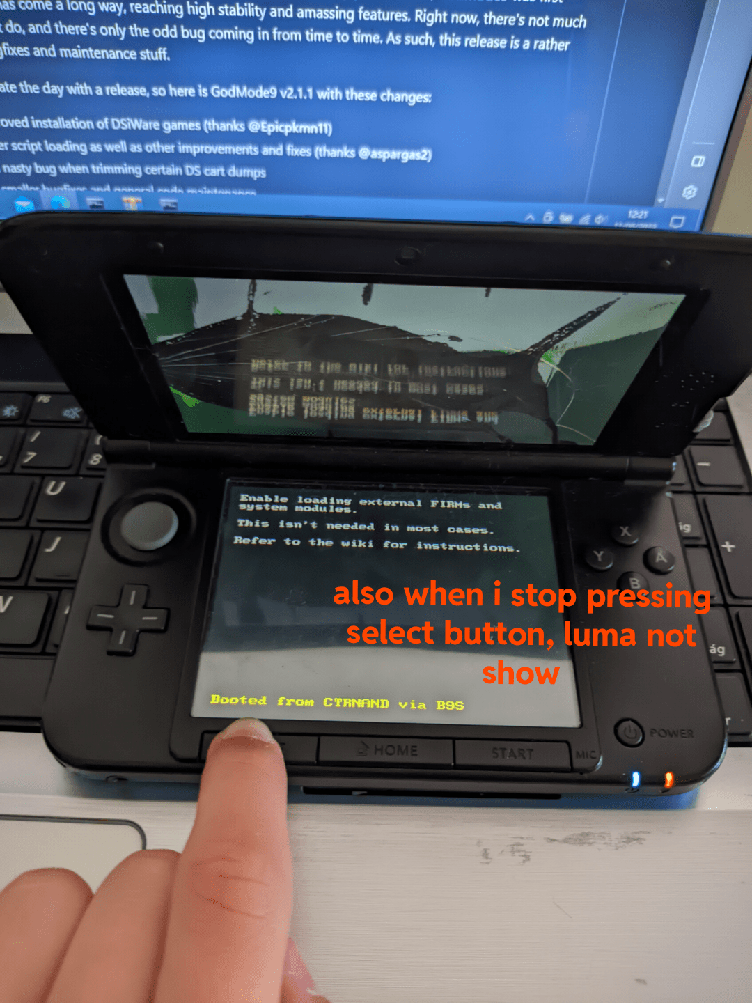 Godmode9 Not Booting on Old Nintendo 3DS XL r/3dspiracy