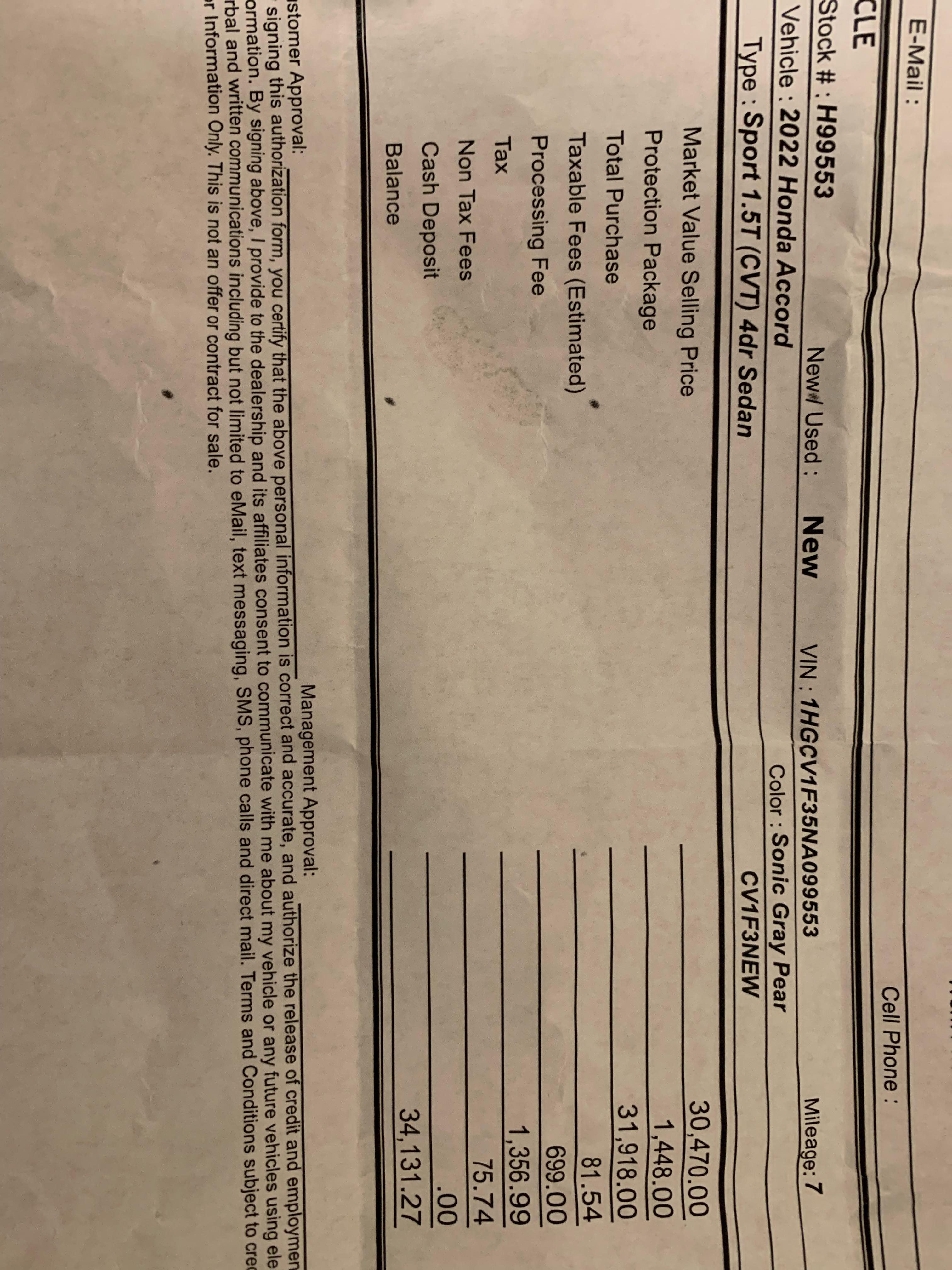 Got this quote today on a new Accord Sport 1.5T. Can I do better