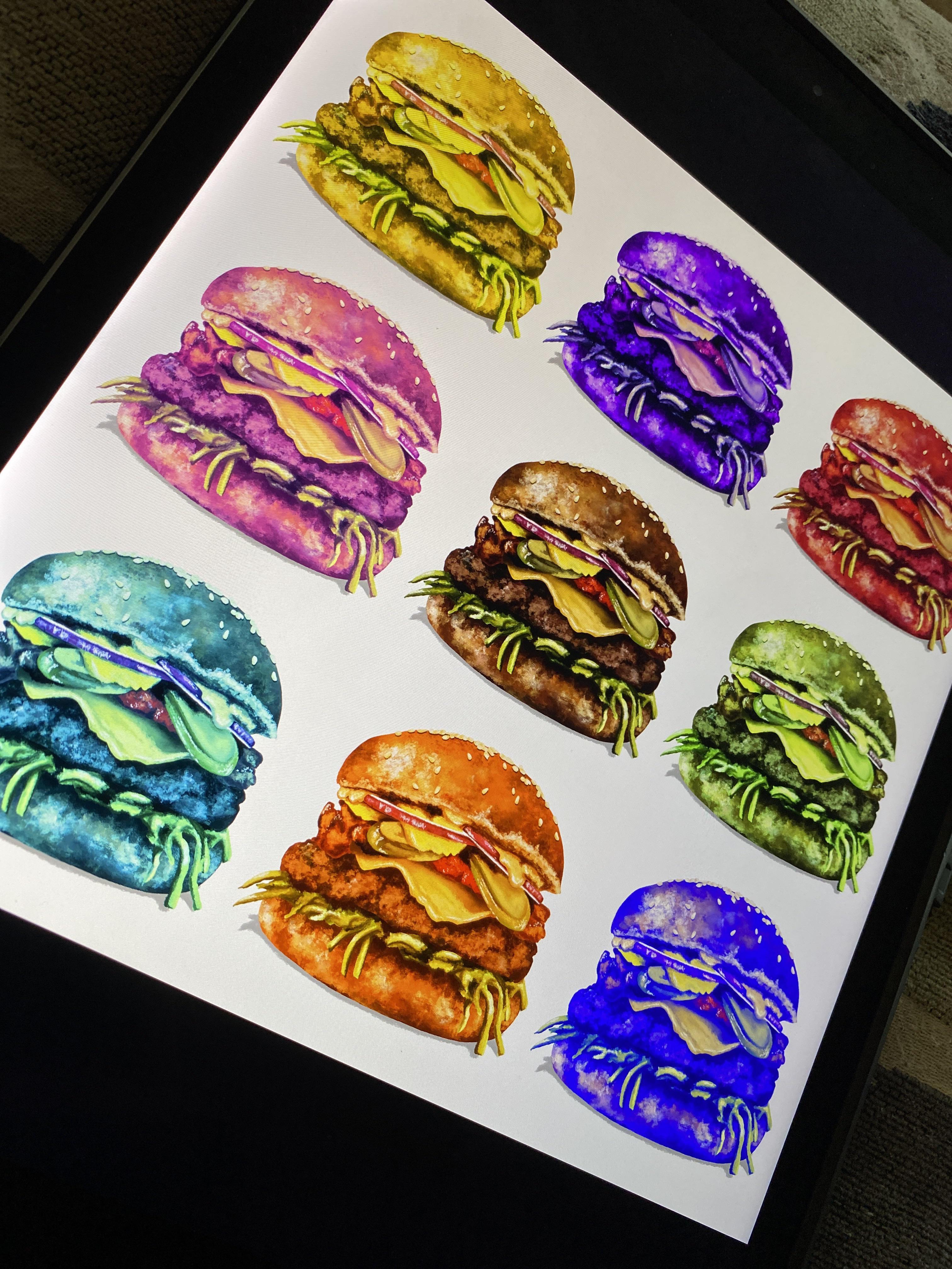 Spent all day painting a Keanu Patty to make this Pretty Patties art