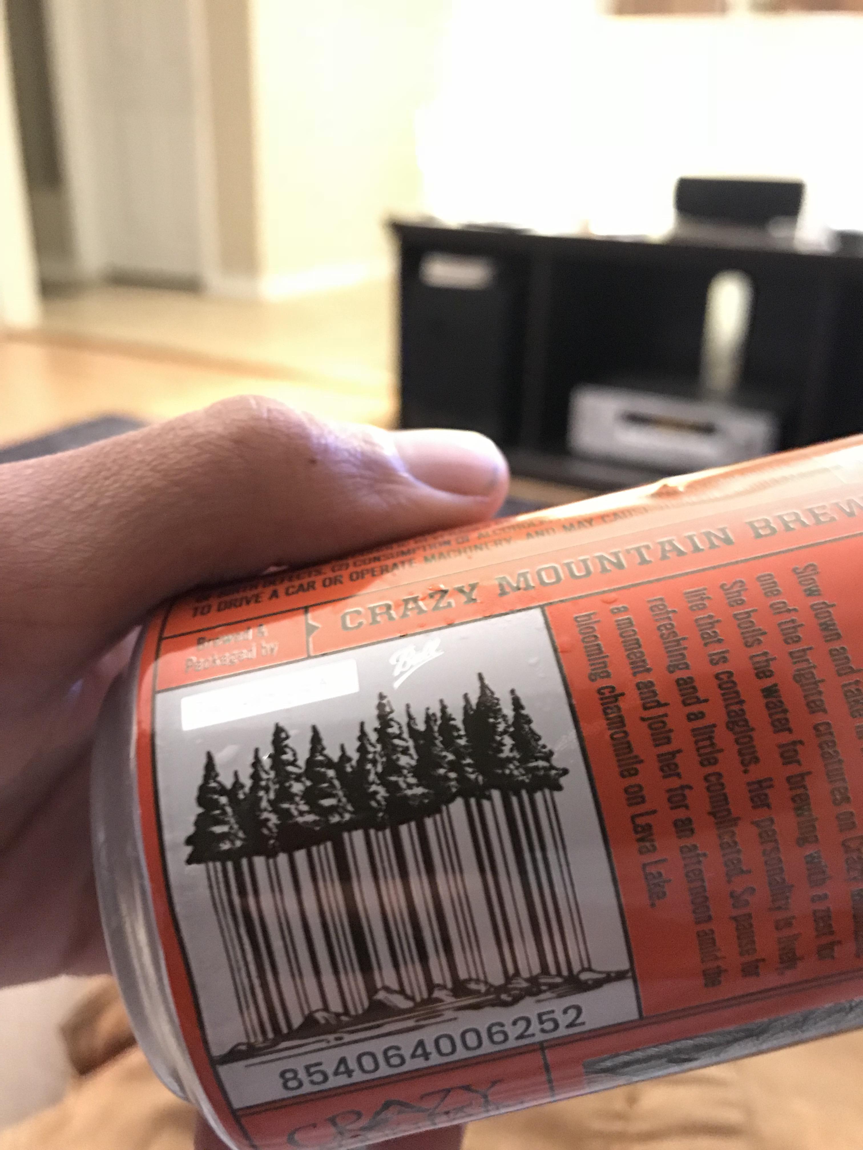 The bar code on my beer can is the forest DesignPorn