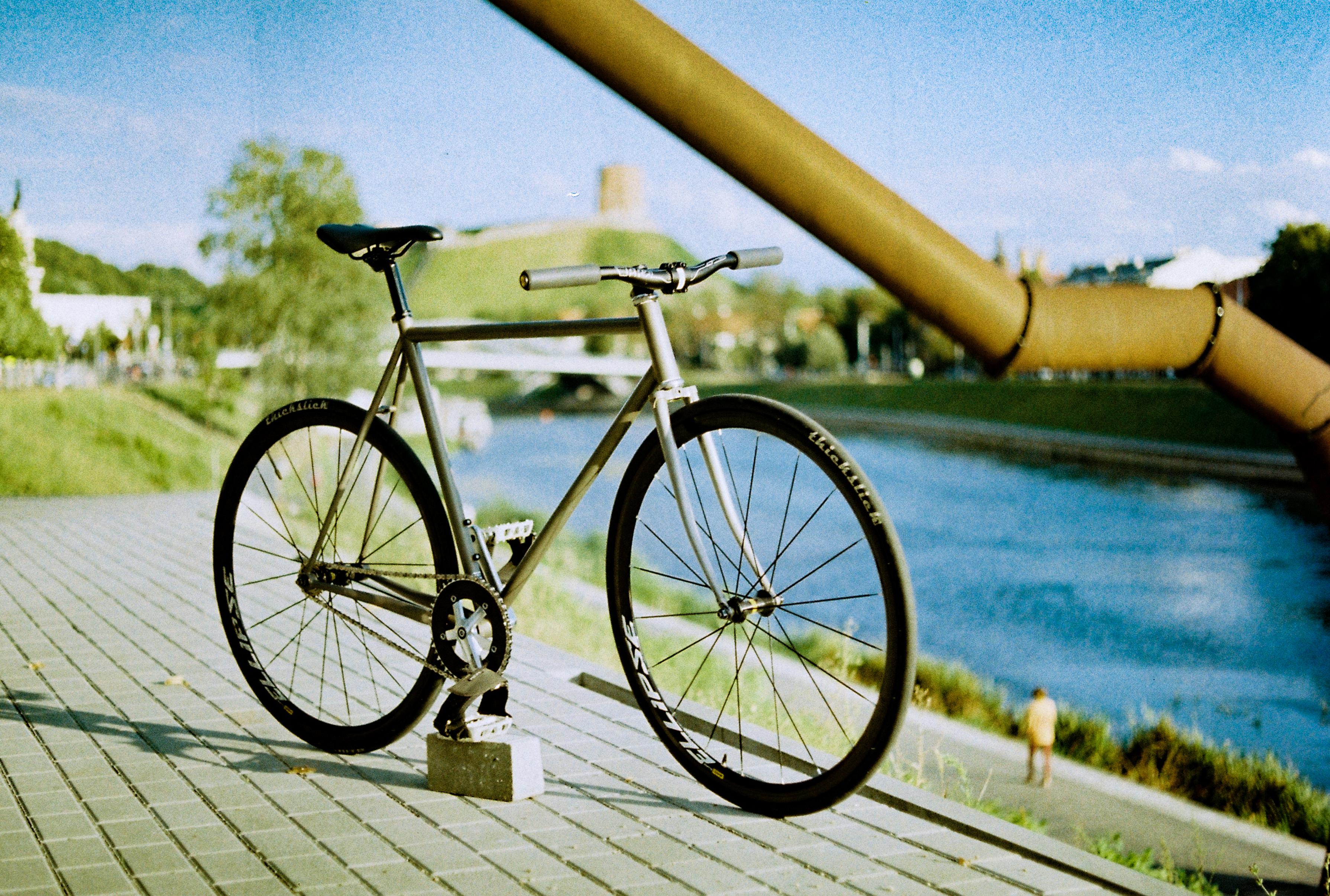 The first build I did completely by myself and my first fixie frame