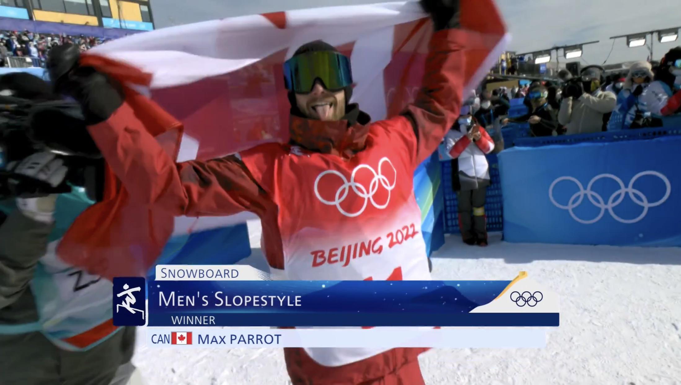 Max Parrot of Canada wins Gold in Snowboarding Men’s Slopestyle Final