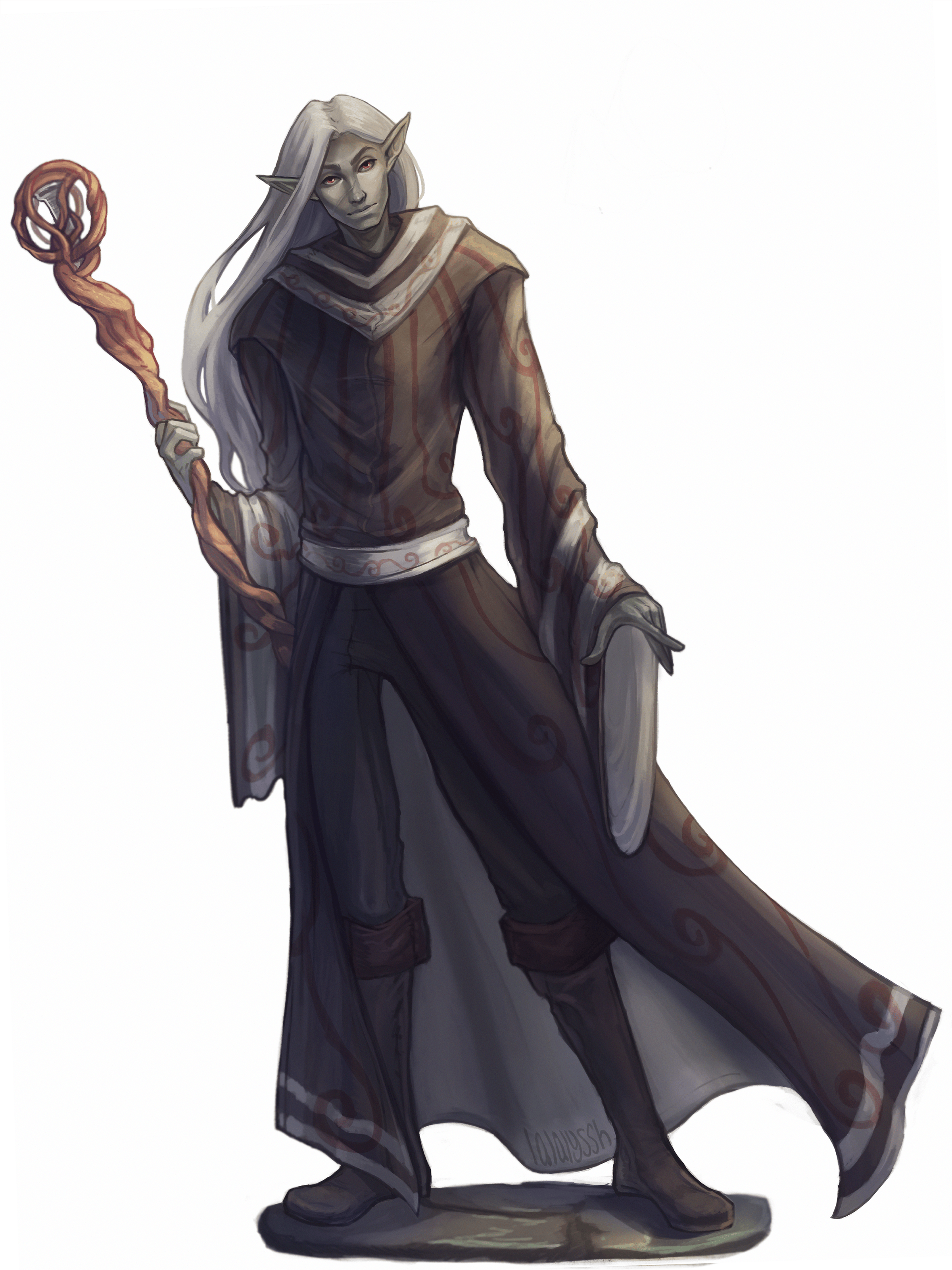 [OC][ART] Vaxus, Drow Bladesinger Wizard r/DnD