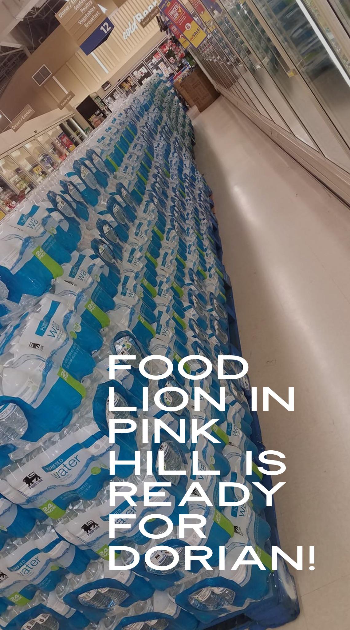 Our local Food Lion in Pink Hill is ready for Dorian! r/NorthCarolina