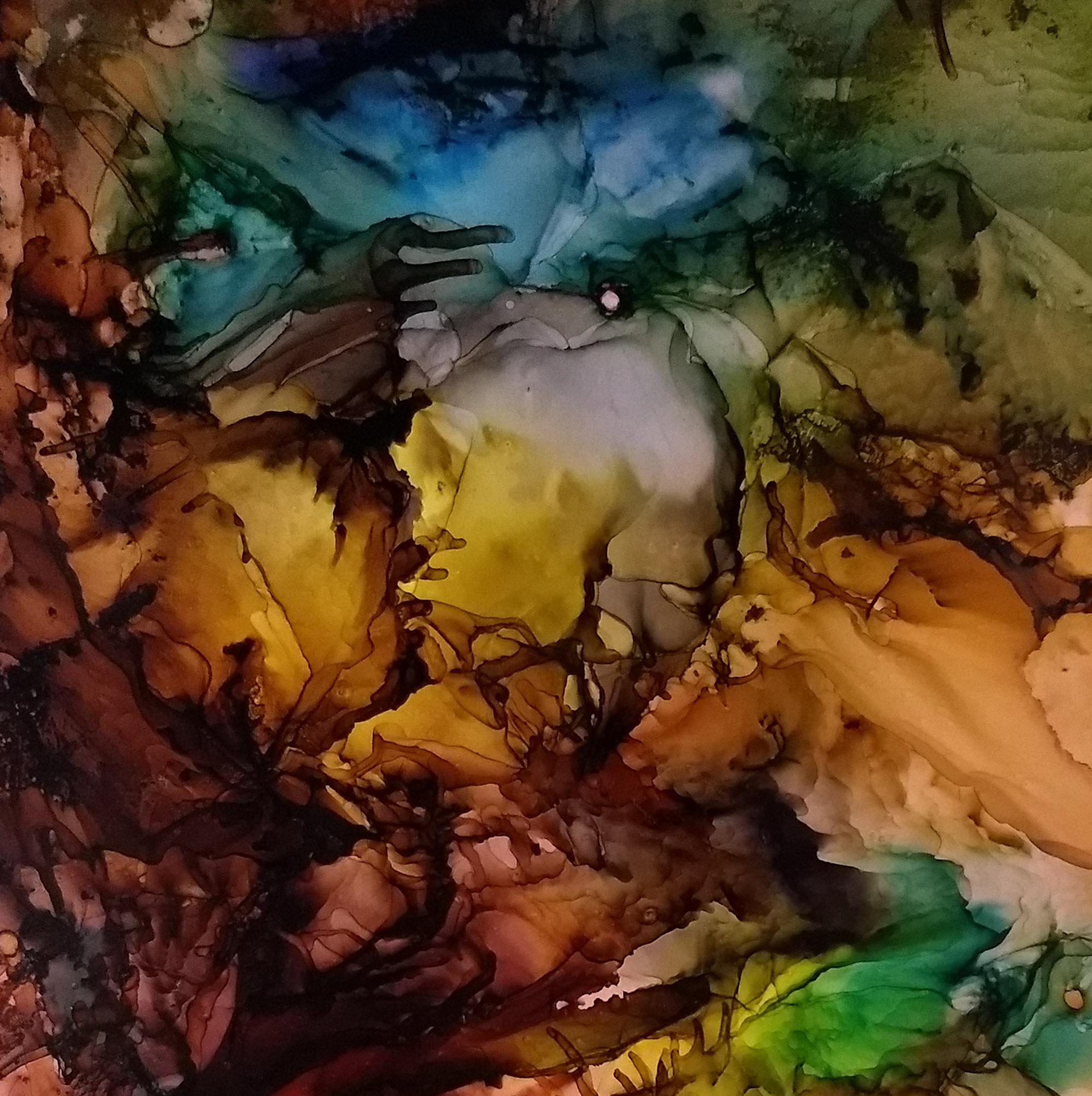 Alcohol inks r/painting