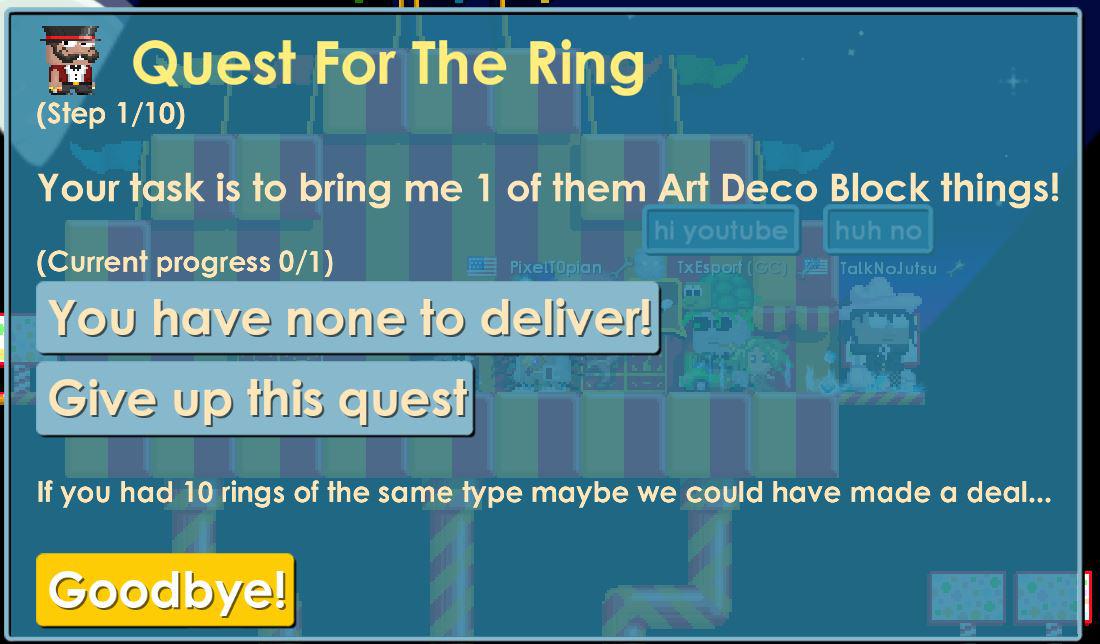 Honestly one of the weirdest carnival quest ive ever gotten, just 1 Art