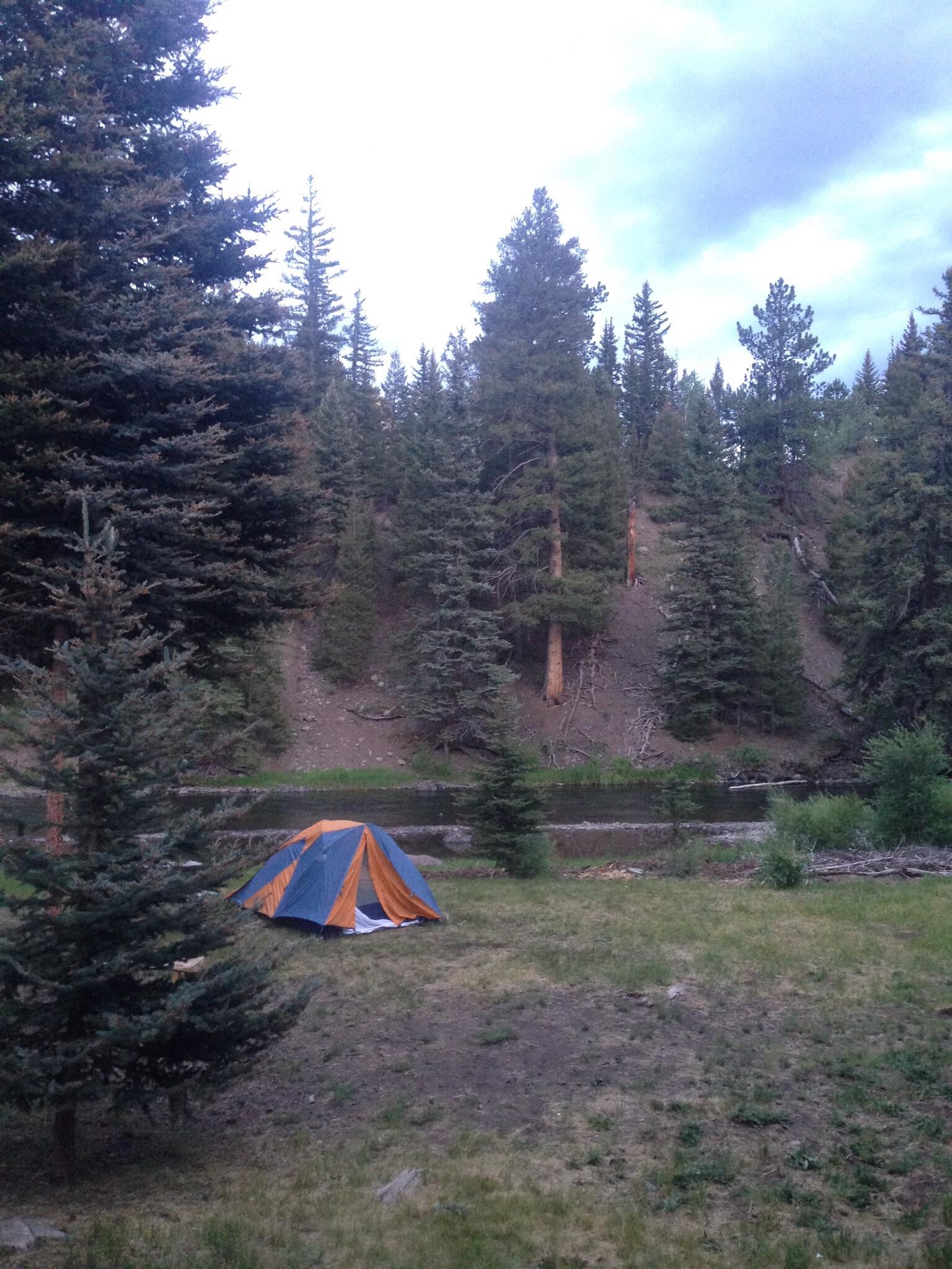 Took my 5 year old cousin "camping" in our uncle's backyard a couple