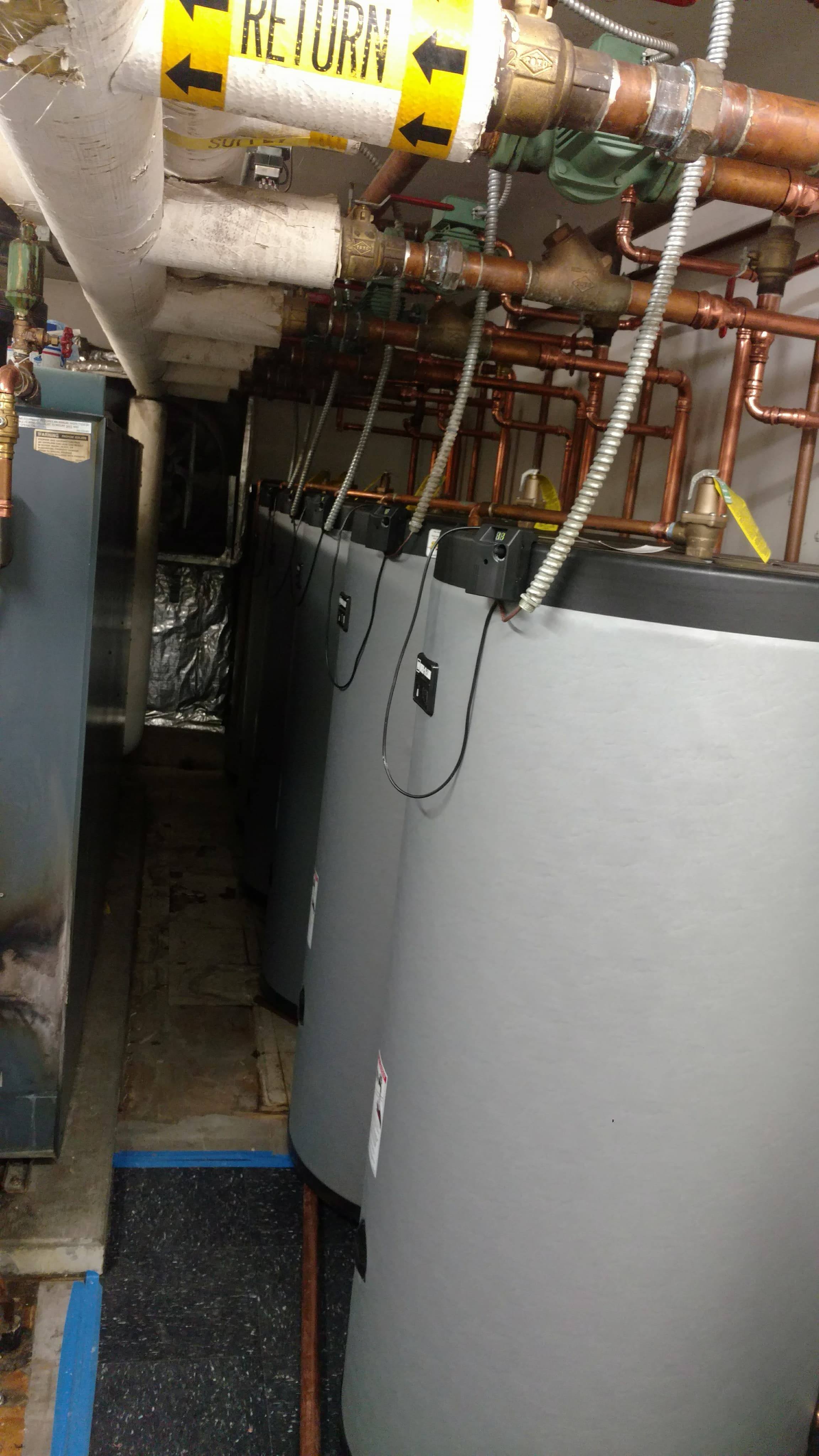 Indirect fired water heater retrofit I did in a large hotel before