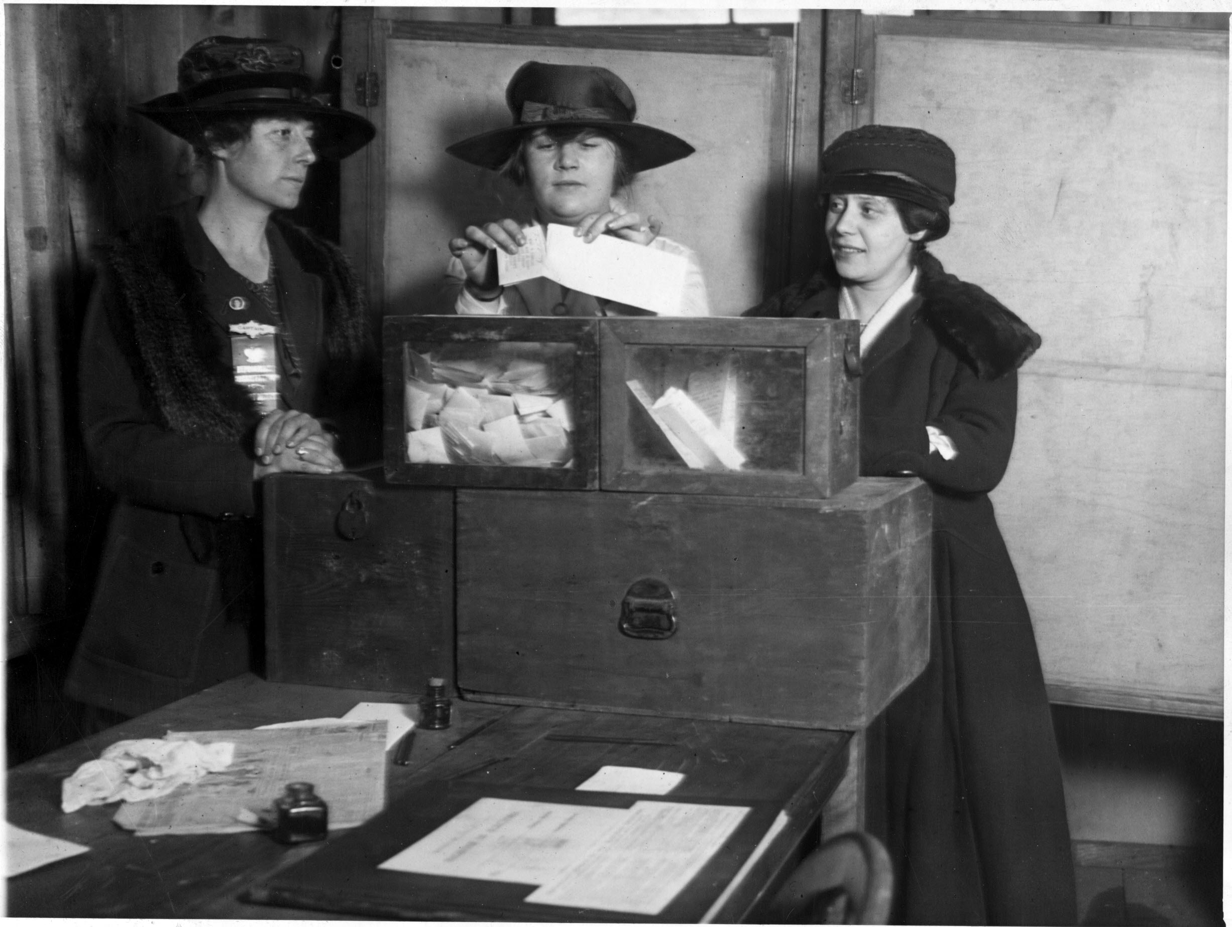 Women win the right to vote in New York State in 1917 ..nearly seventy
