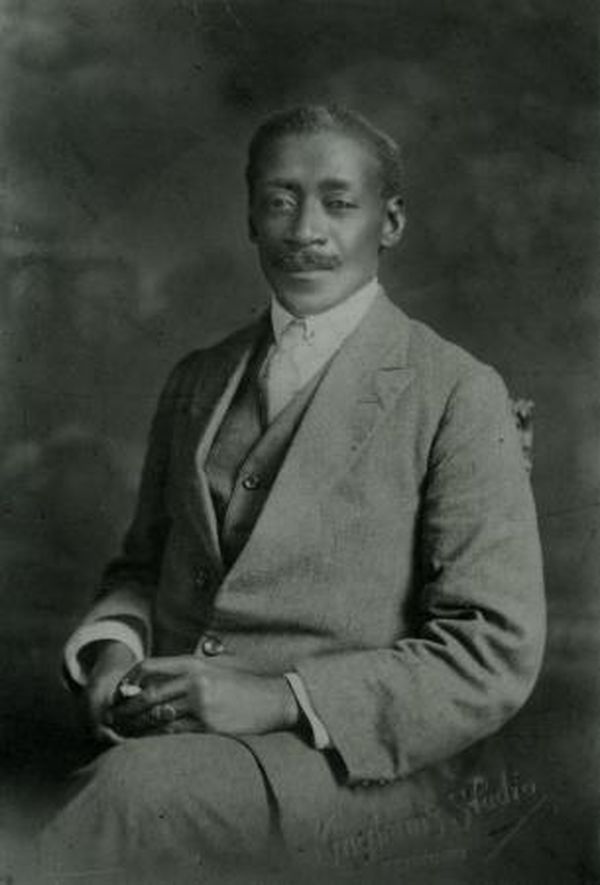 Joe Clough became London's first black bus driver in 1910. Here he is