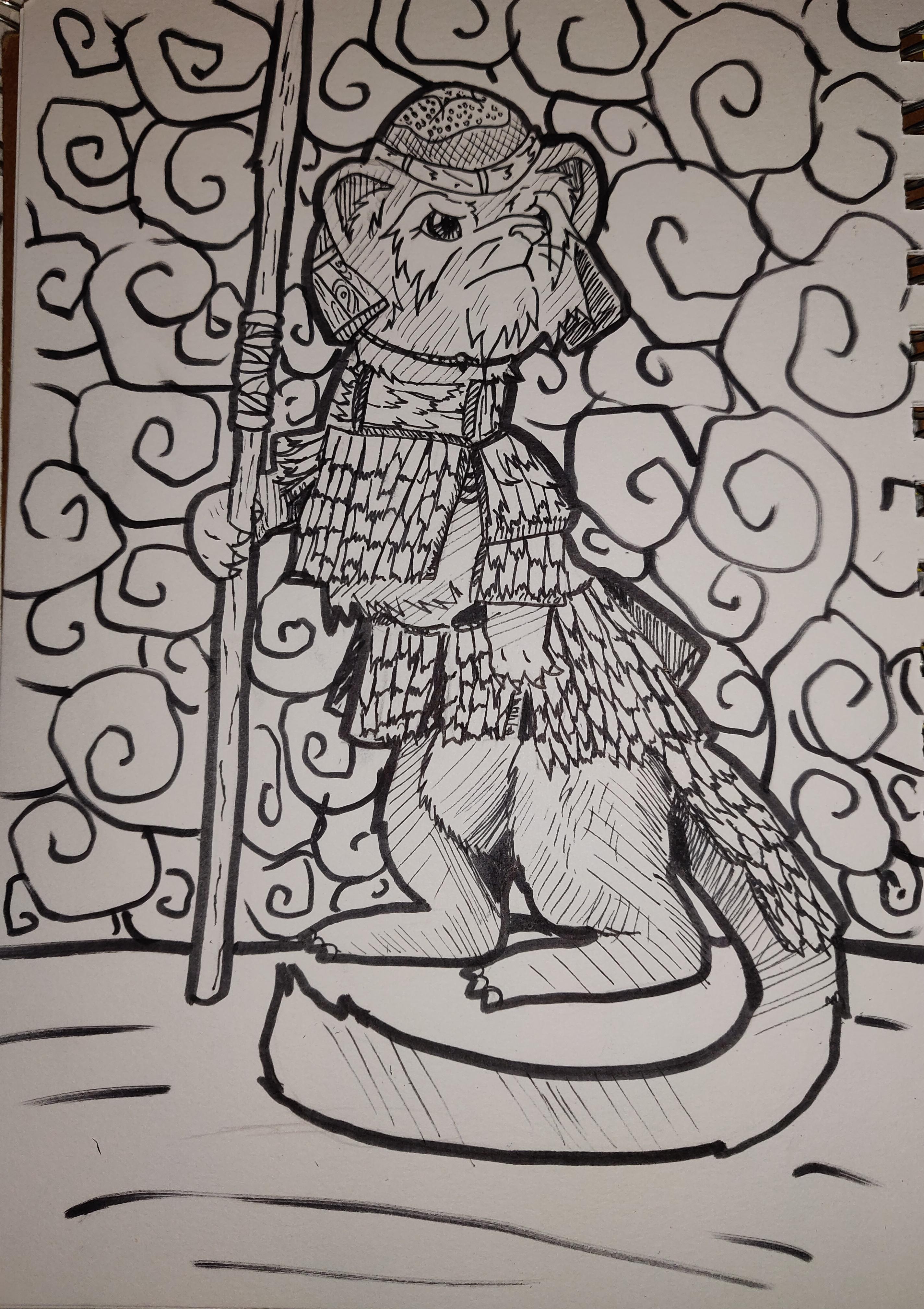 [Request Fulfilled] Ferret Warrior r/DrawForMe