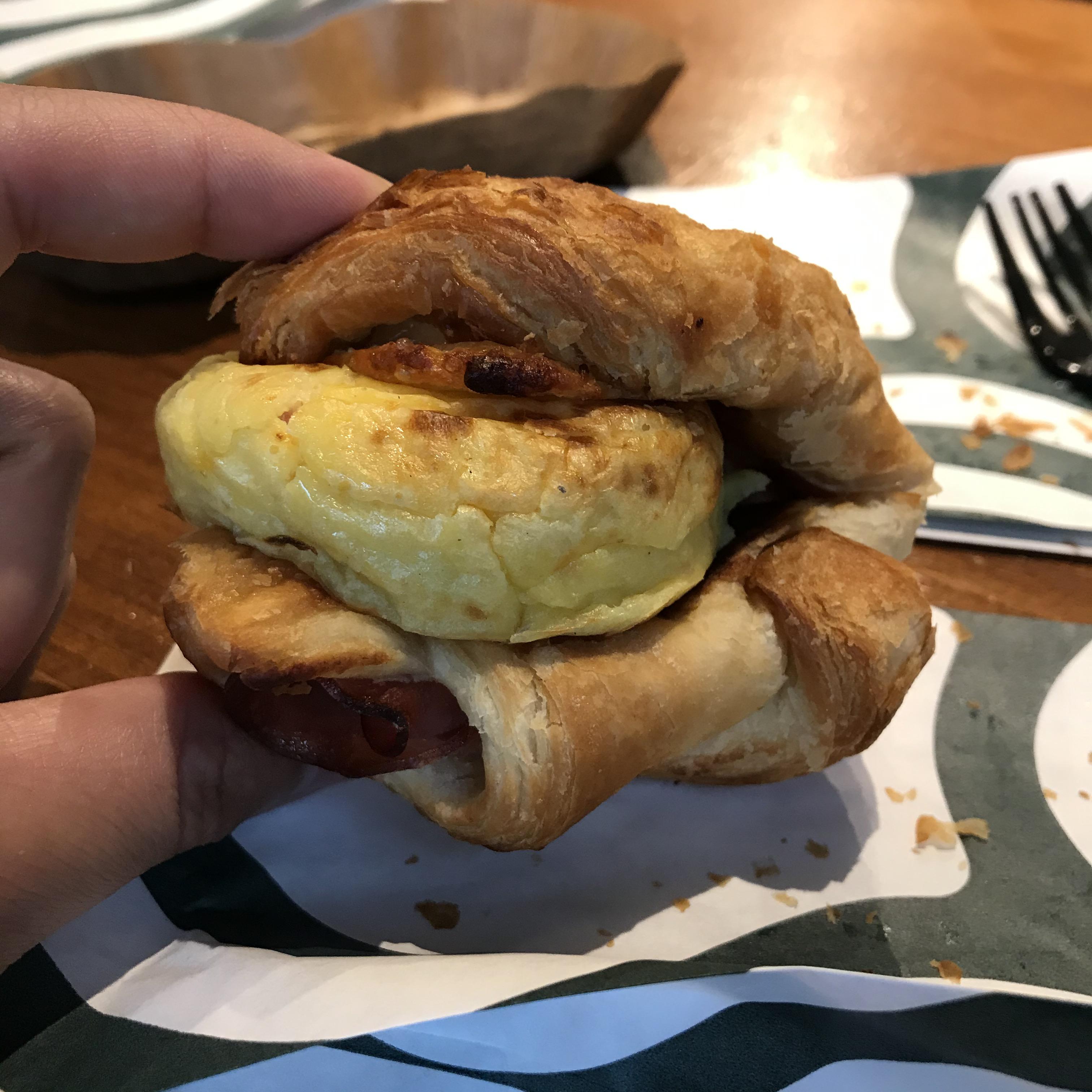 Stress eating 101 I made a sandwich with a Ham & Cheese croissant as