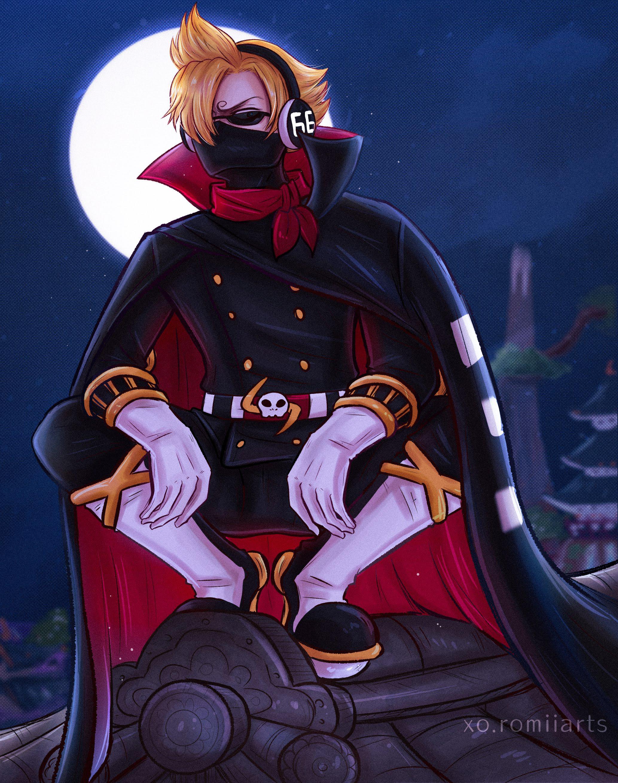Stealth Black/ Osoba Mask. Art by me! OnePiece