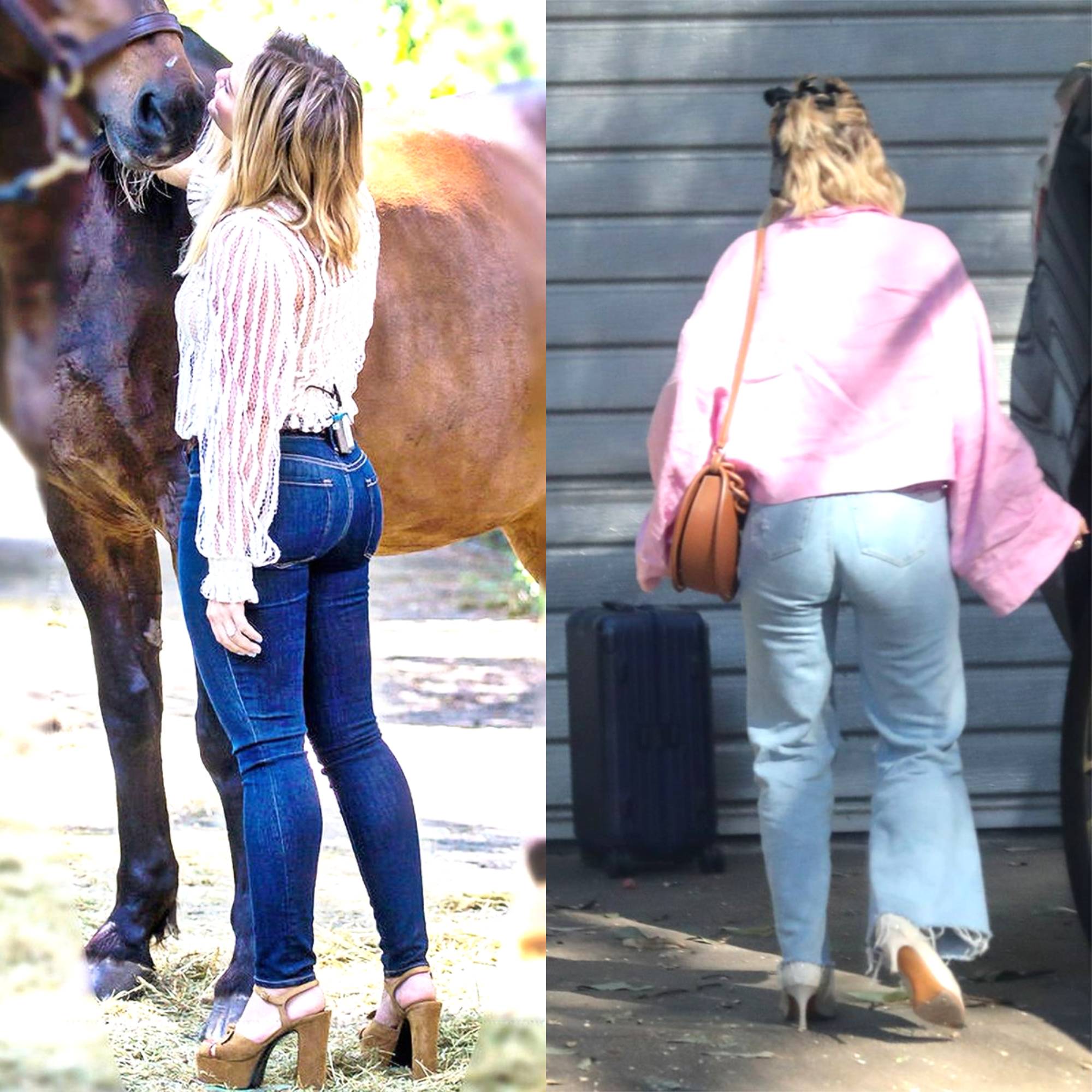 Booty in Jeans : Hilary Duff vs Florence Pugh : CelebBattles