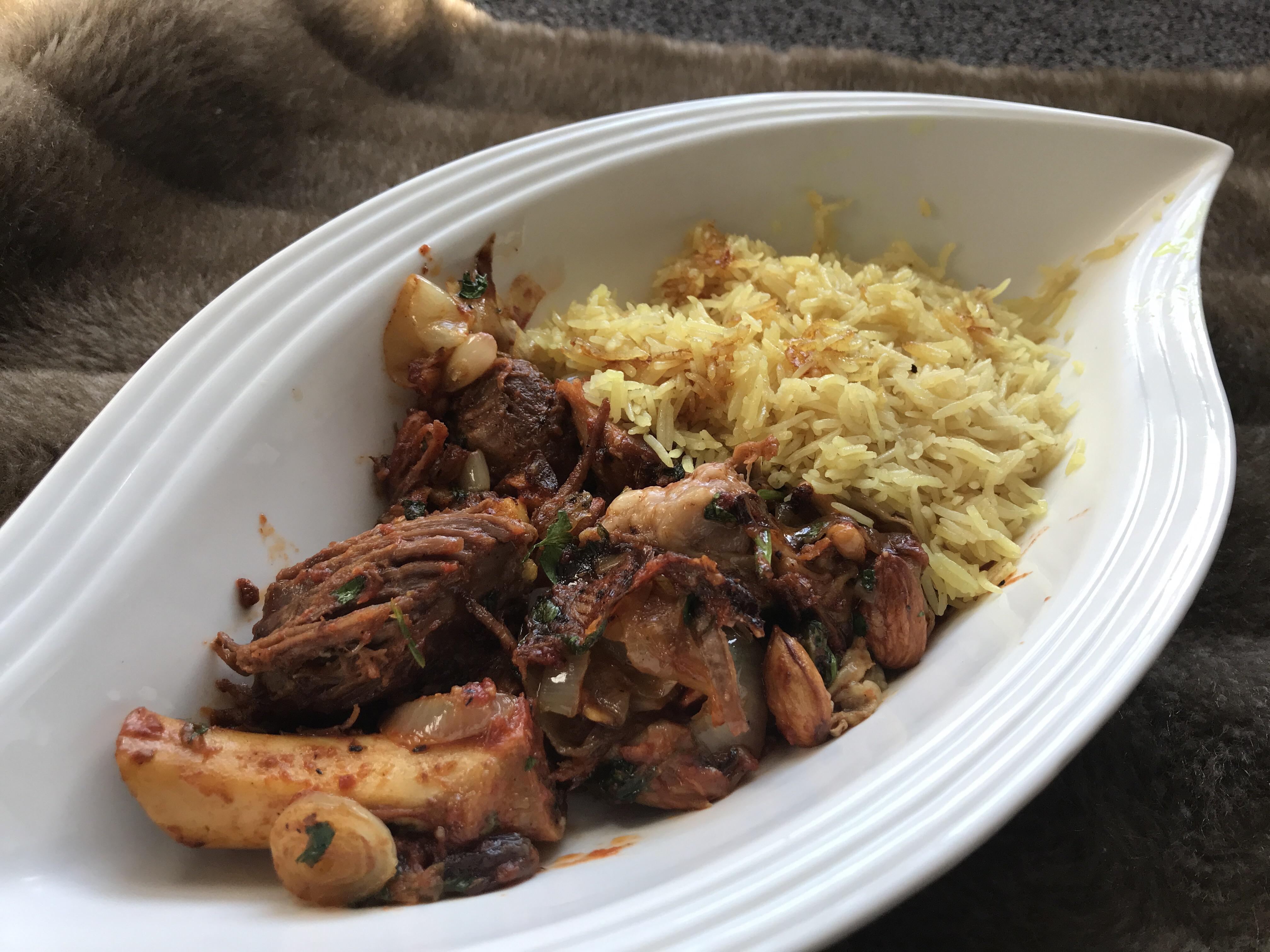[Homemade] Lamb and spiced rice for dinner r/food