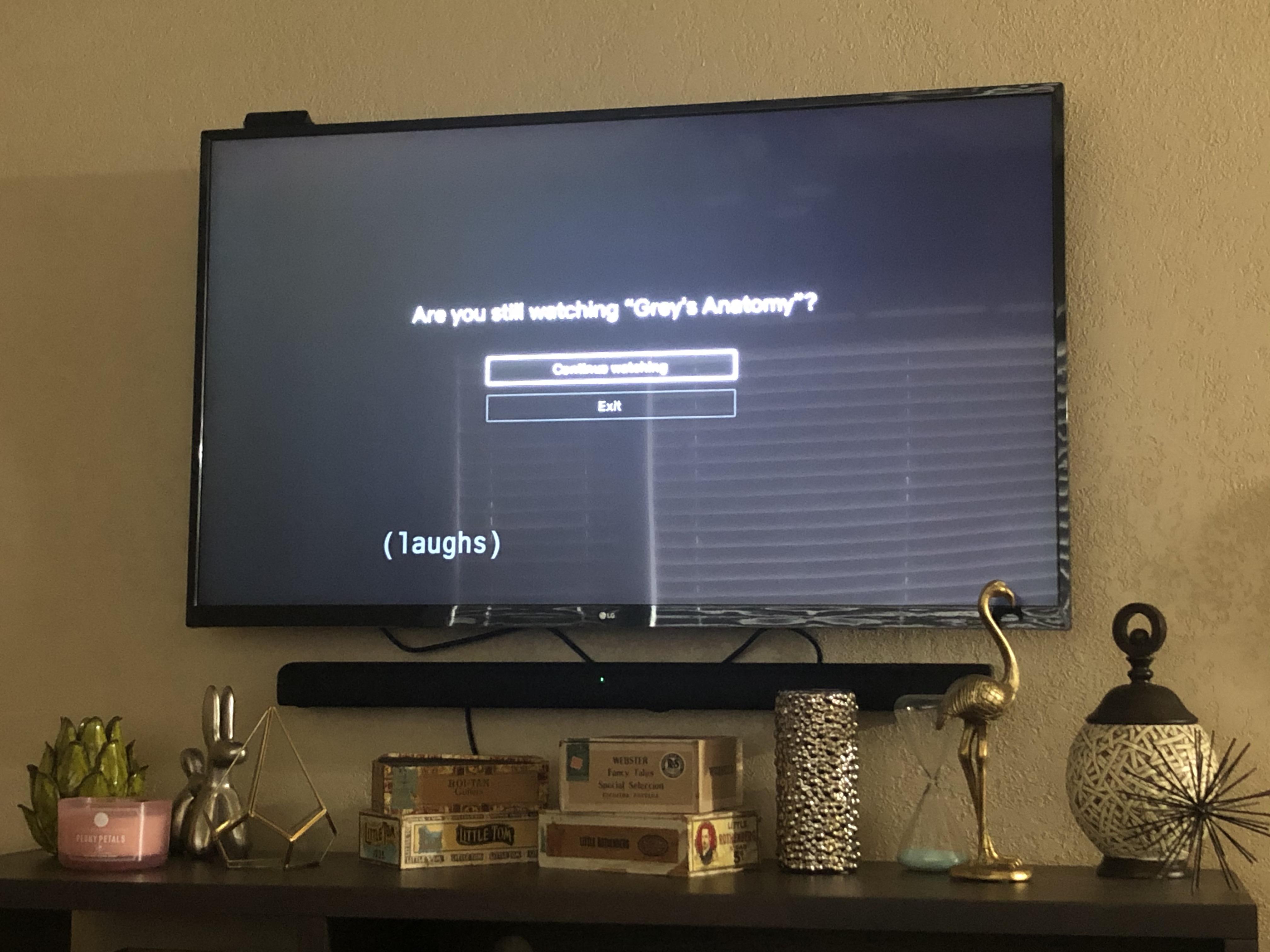 NETFLIX Are you still watching “Grey’s Anatomy”? ME (laughs) r