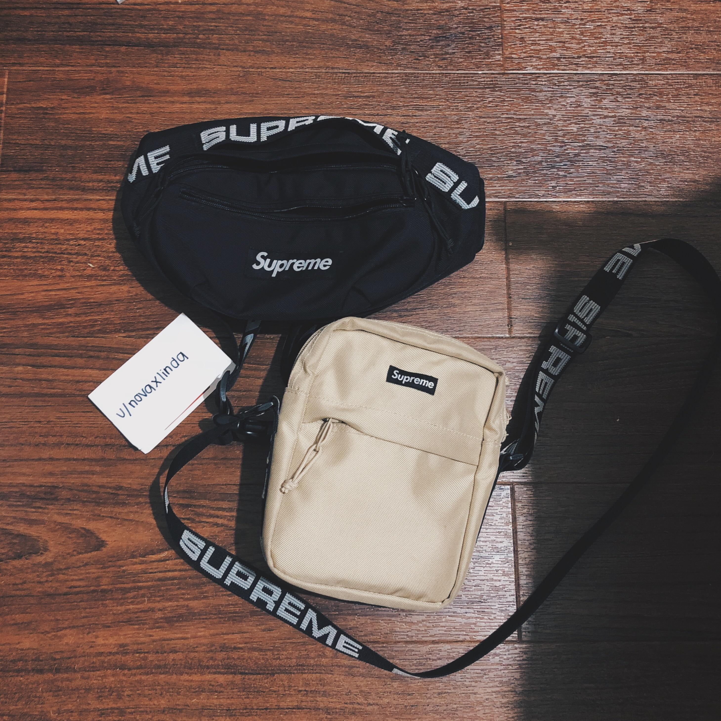 (Supreme SS18) Waist bag (black)/Shoulder bag (tan) BIN 360 shipped r/supremeclothing