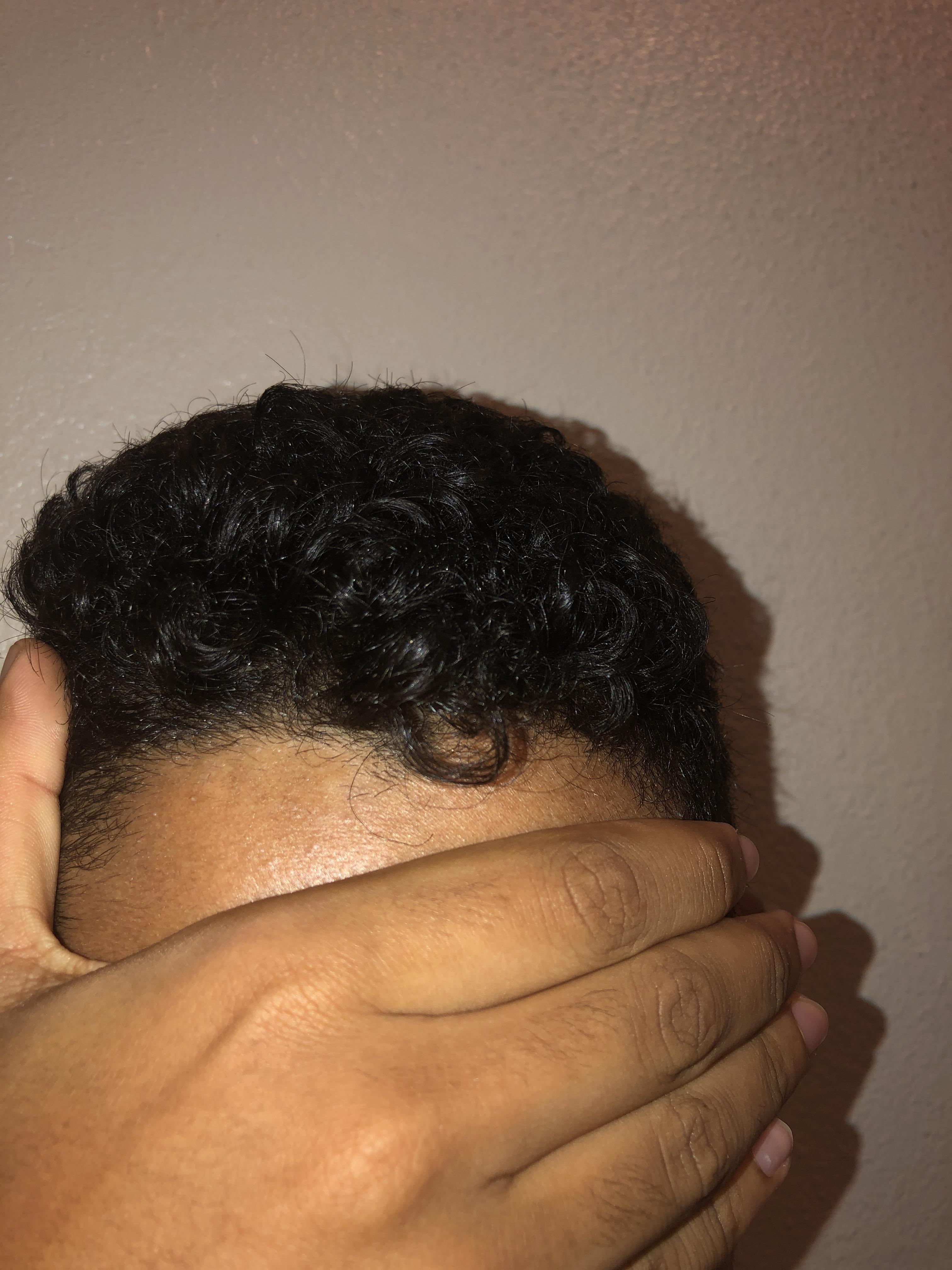 Only the front part of my hair is curly and the rest is straight. All