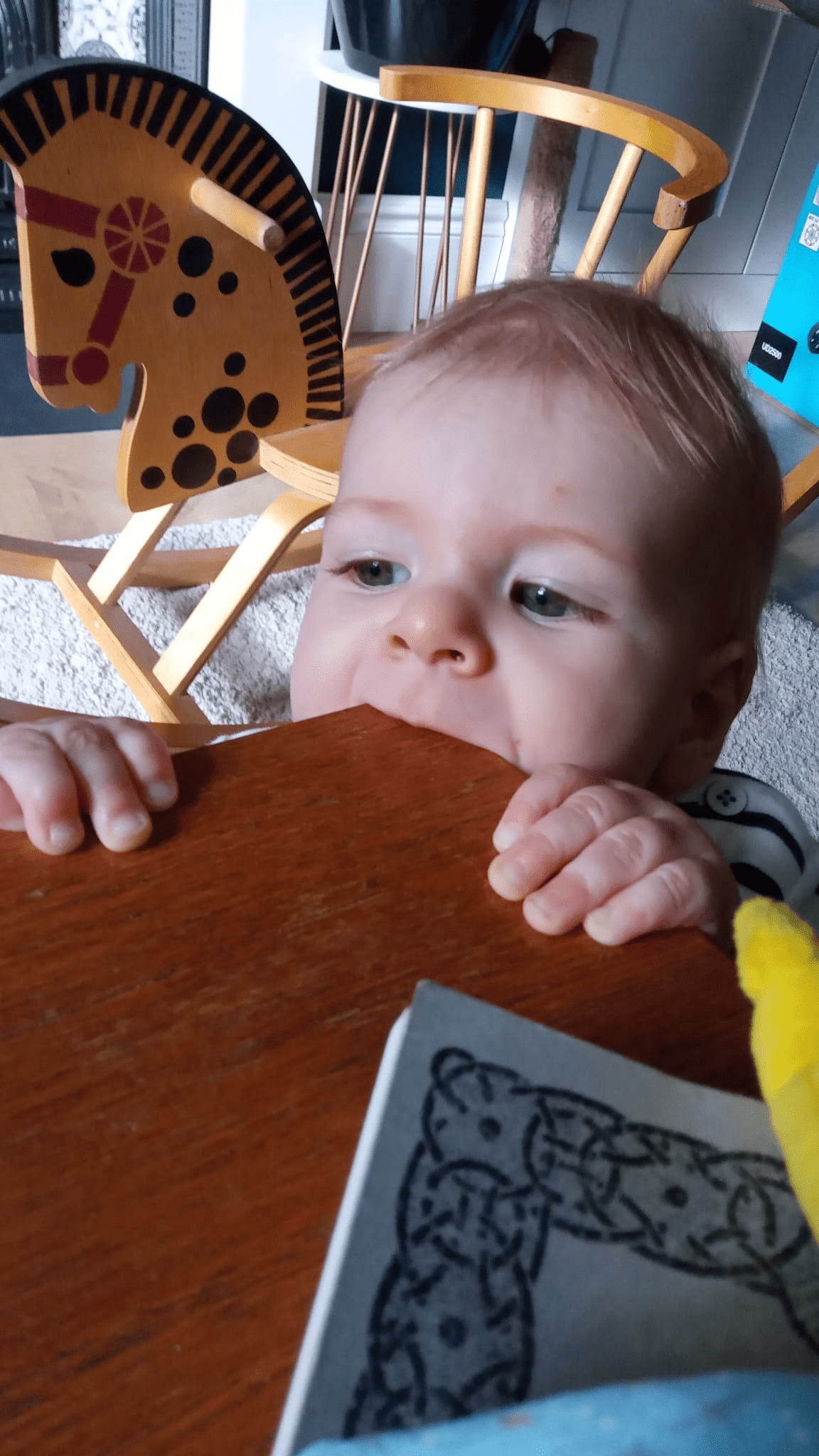 PsBattle Baby Biting a Table