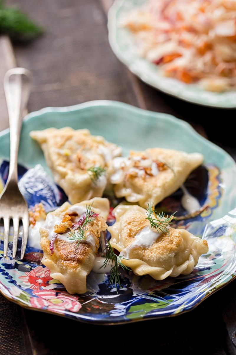 Potato, Bacon and Caramelized Onion Dumplings (Vareniki) (xpost /r