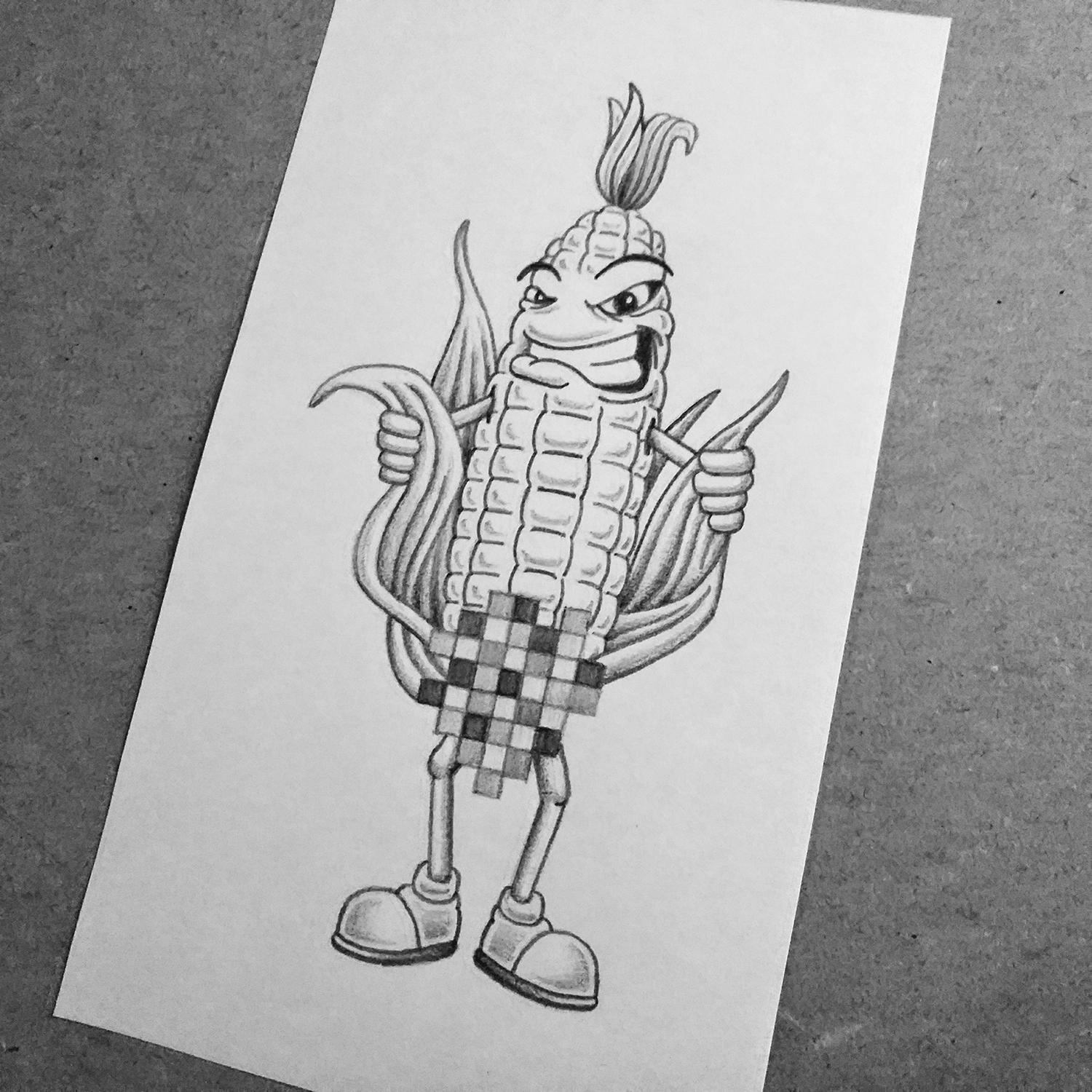 Corn Cob Flasher tattoo design I made r/IDAP